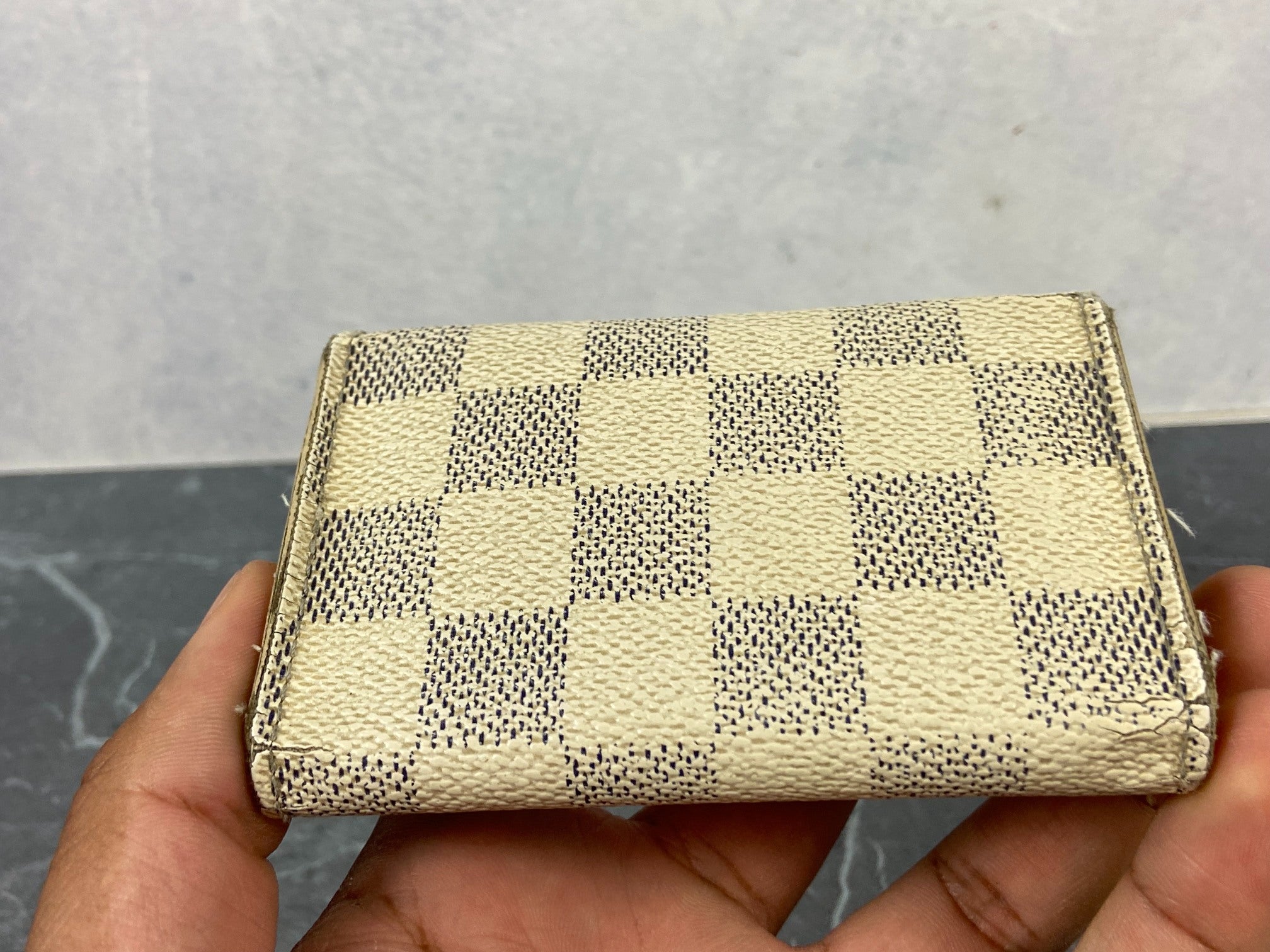 Louis Vuitton 6 Key Holder Damier Azur Canvas