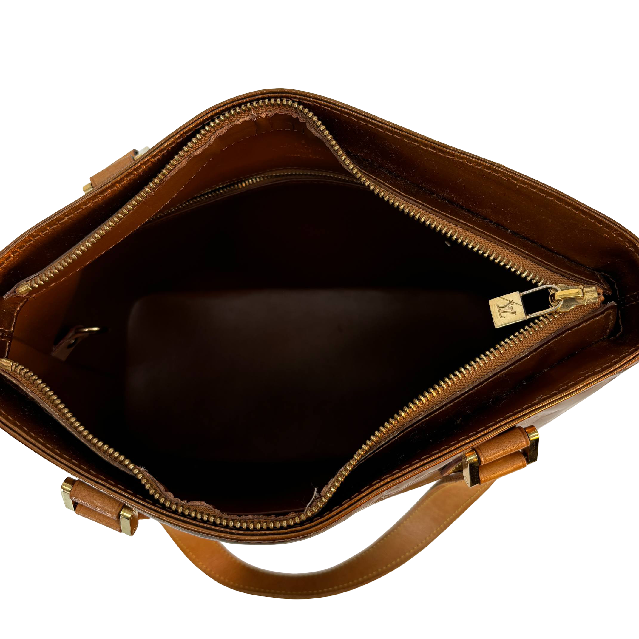 Louis Vuitton Houston Bag Brown Vernis Leather