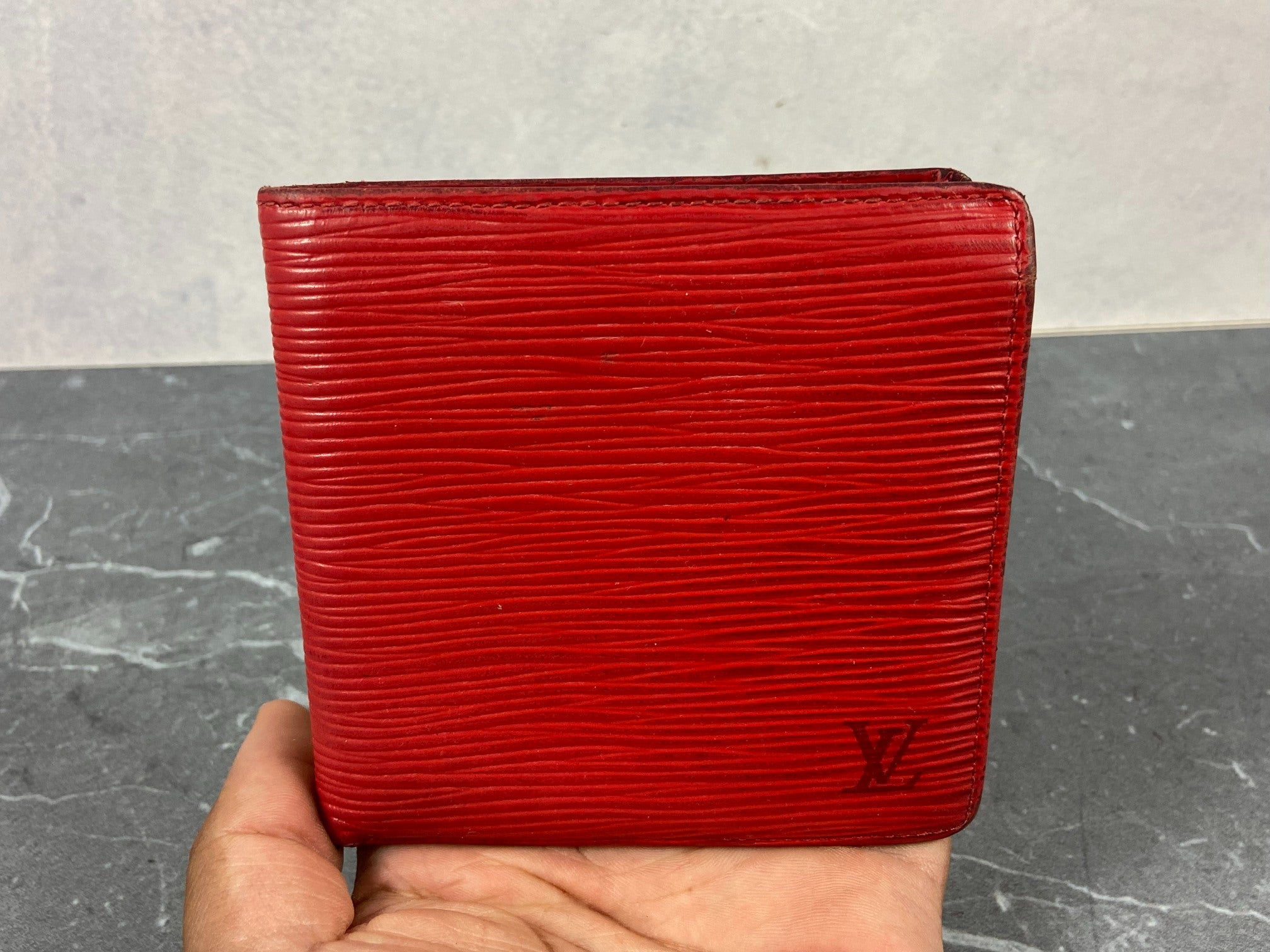 Louis Vuitton Marco Wallet Red Epi Leather