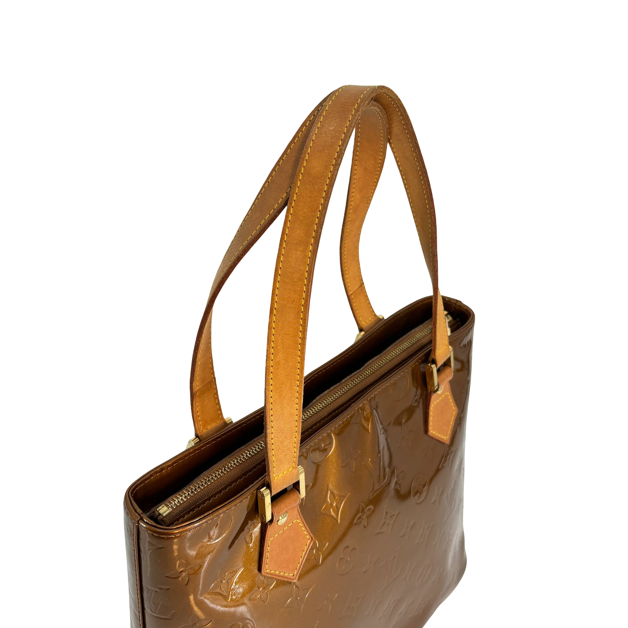 Louis Vuitton Houston Bag Brown Vernis Leather