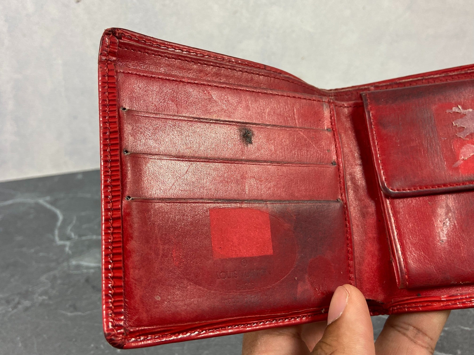 Louis Vuitton Marco Wallet Red Epi Leather
