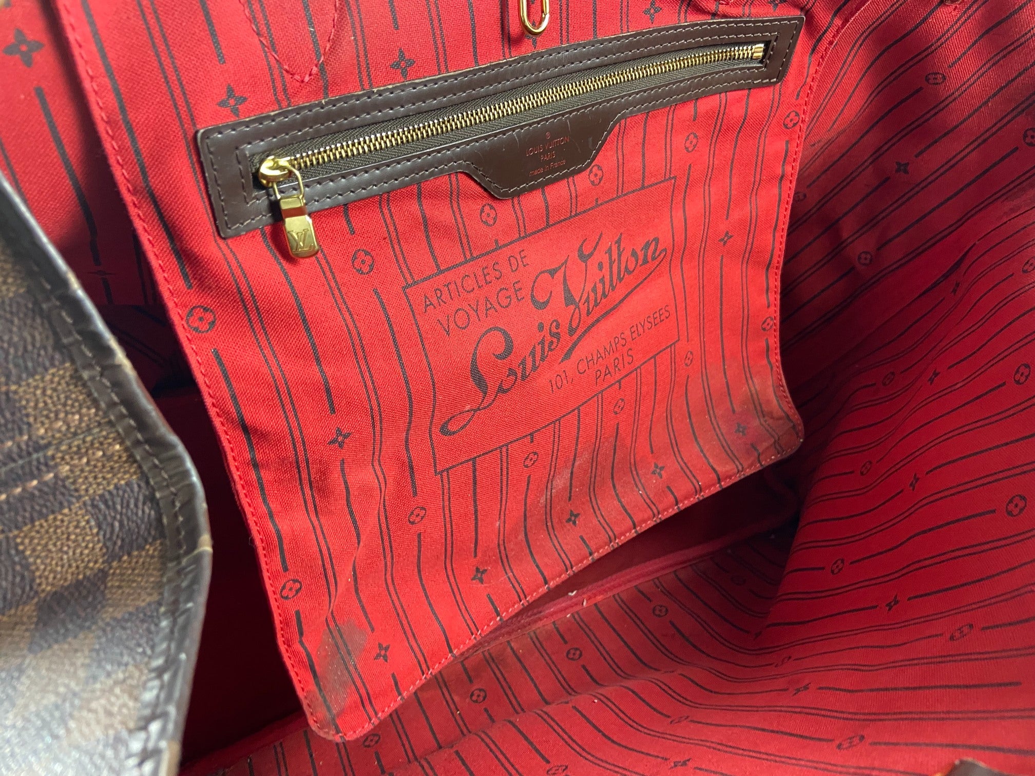 Louis Vuitton Neverfull GM Damier Ebene Canvas