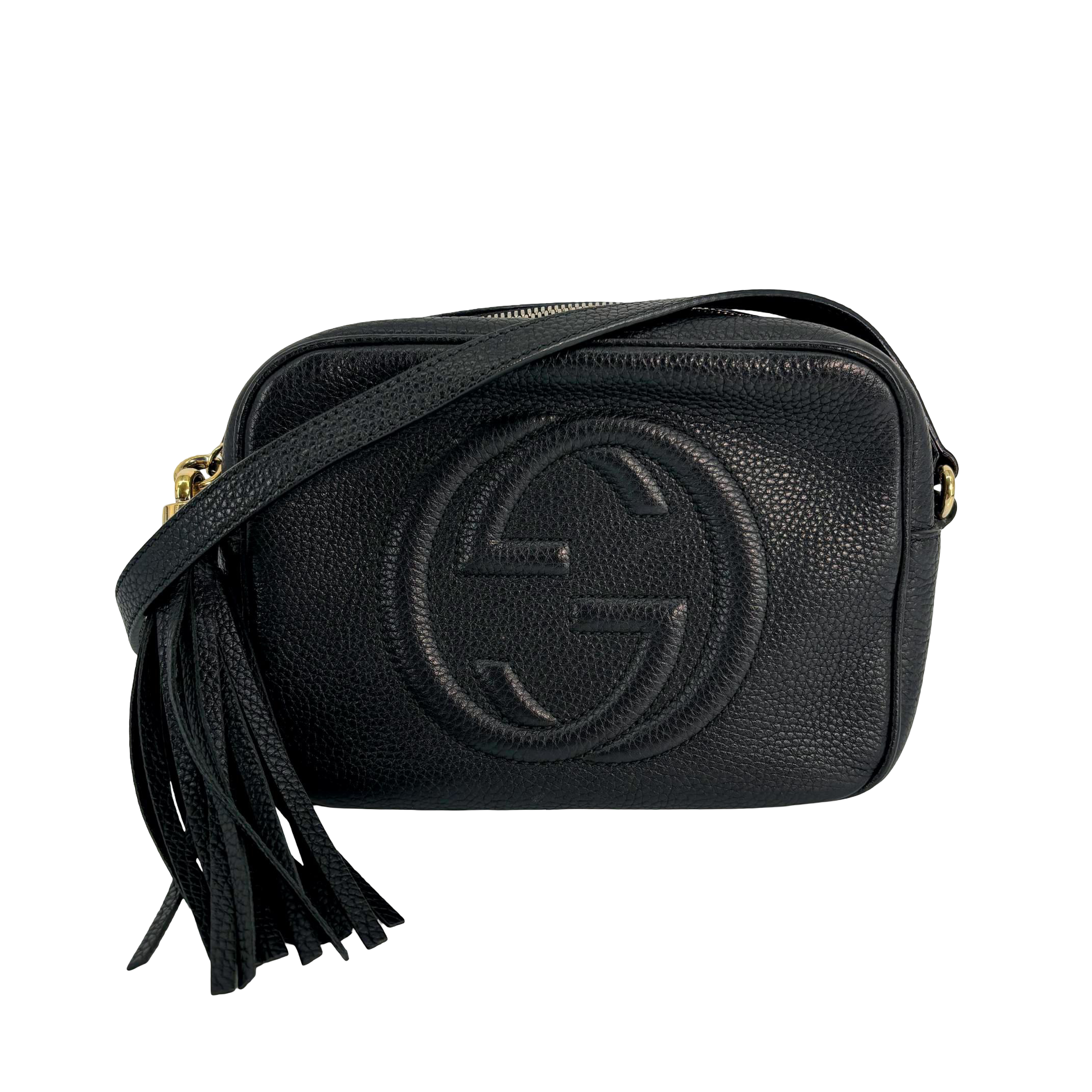 Gucci Soho Disco Shoulder Bag Black Leather