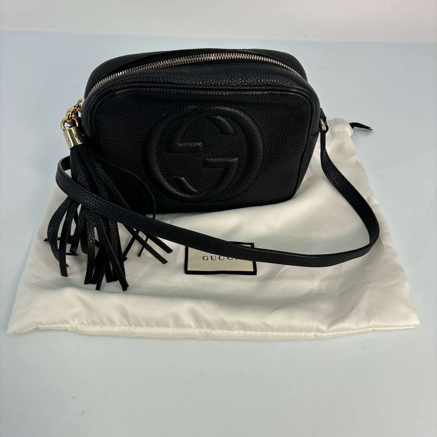 Gucci Soho Disco Shoulder Bag Black Leather