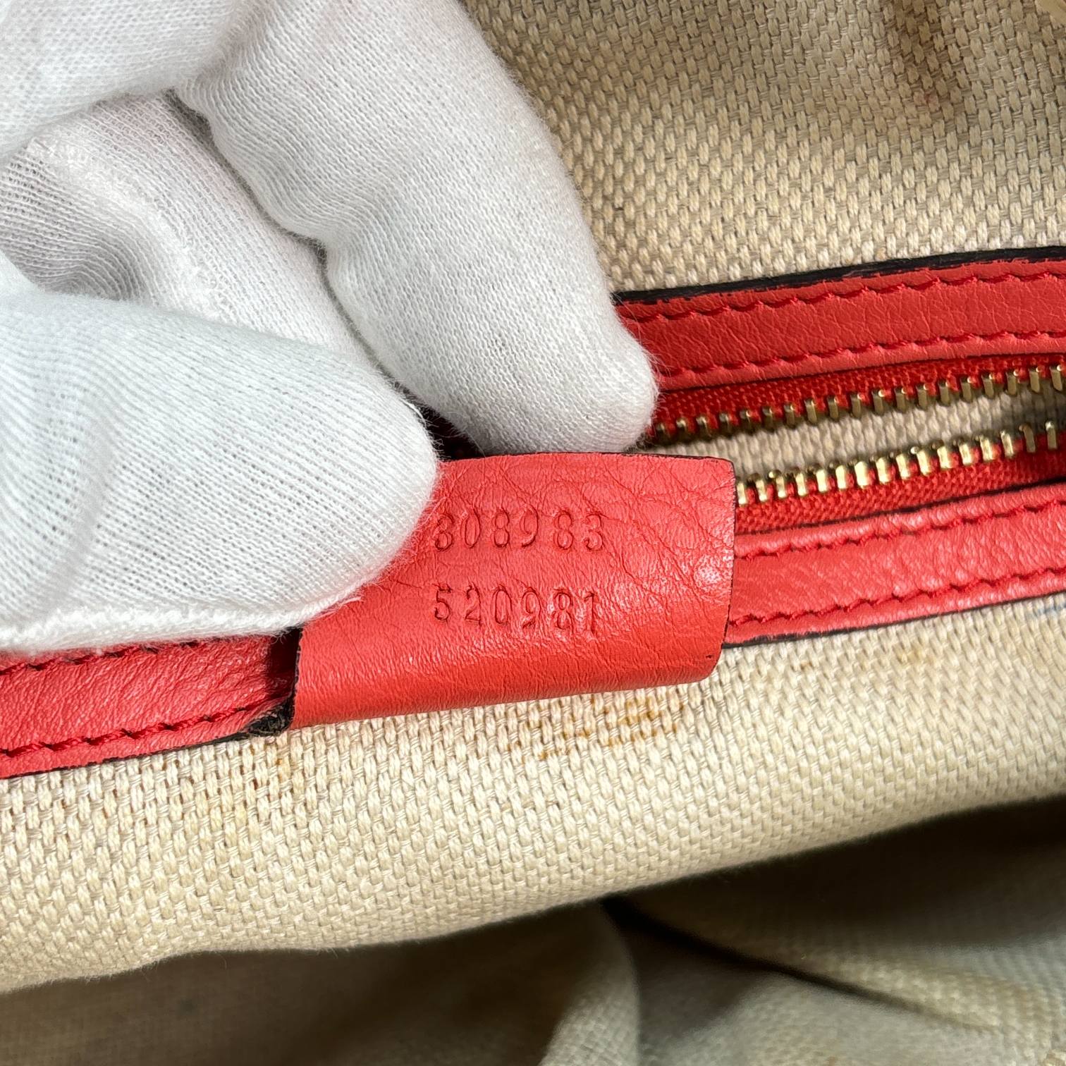 Gucci Soho Interlocking Chain Bag Red Leather