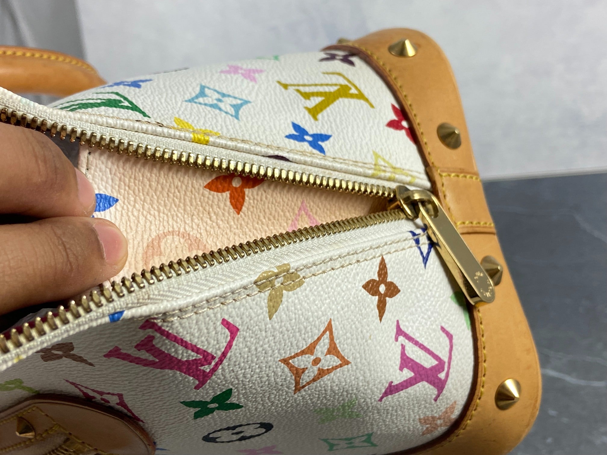 Louis Vuitton Takashi Murakami Alma PM Multicolor White