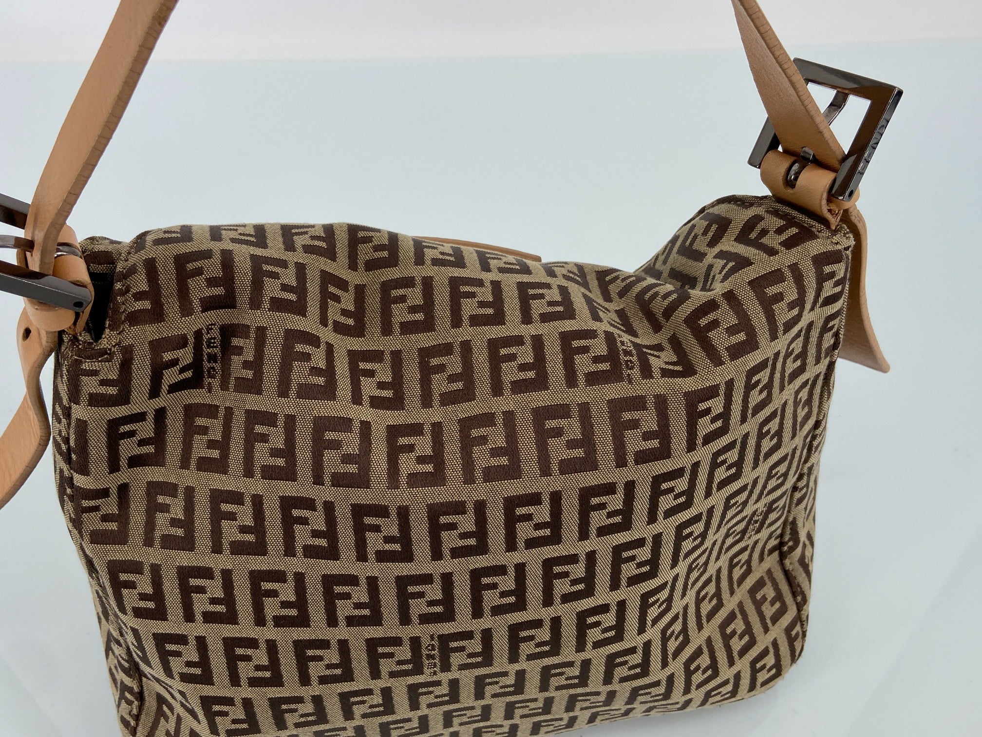 Fendi Mamma Baguette Bag Beige Zucchino Monogram