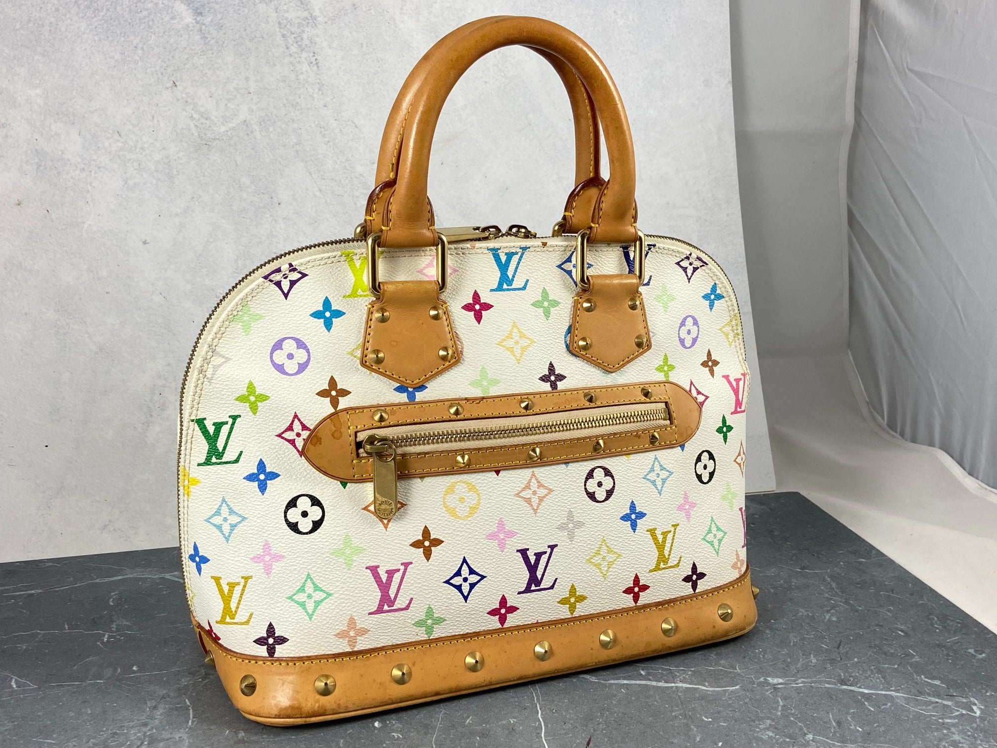 Louis Vuitton Takashi Murakami Alma PM Multicolor White