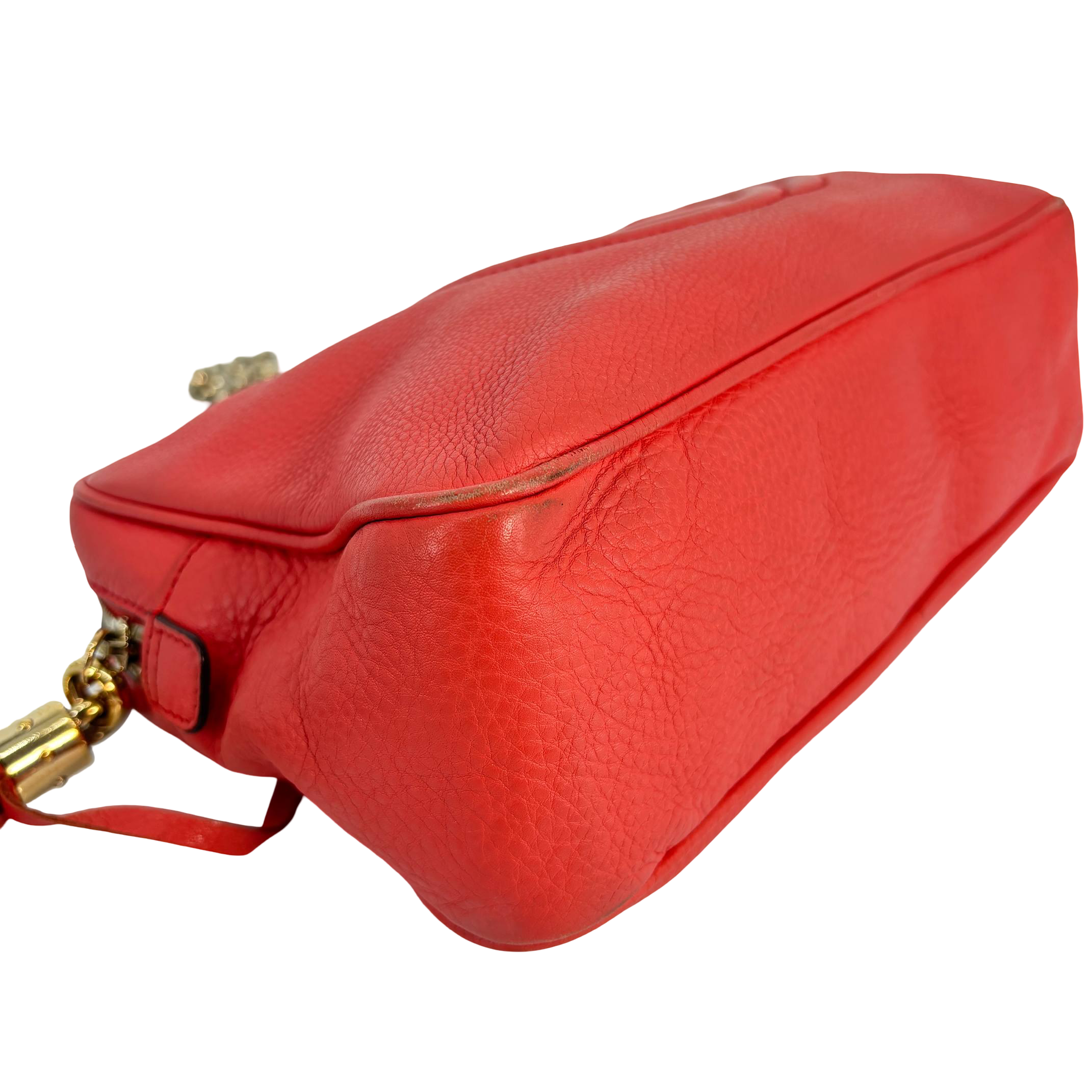 Gucci Soho Interlocking Chain Bag Red Leather