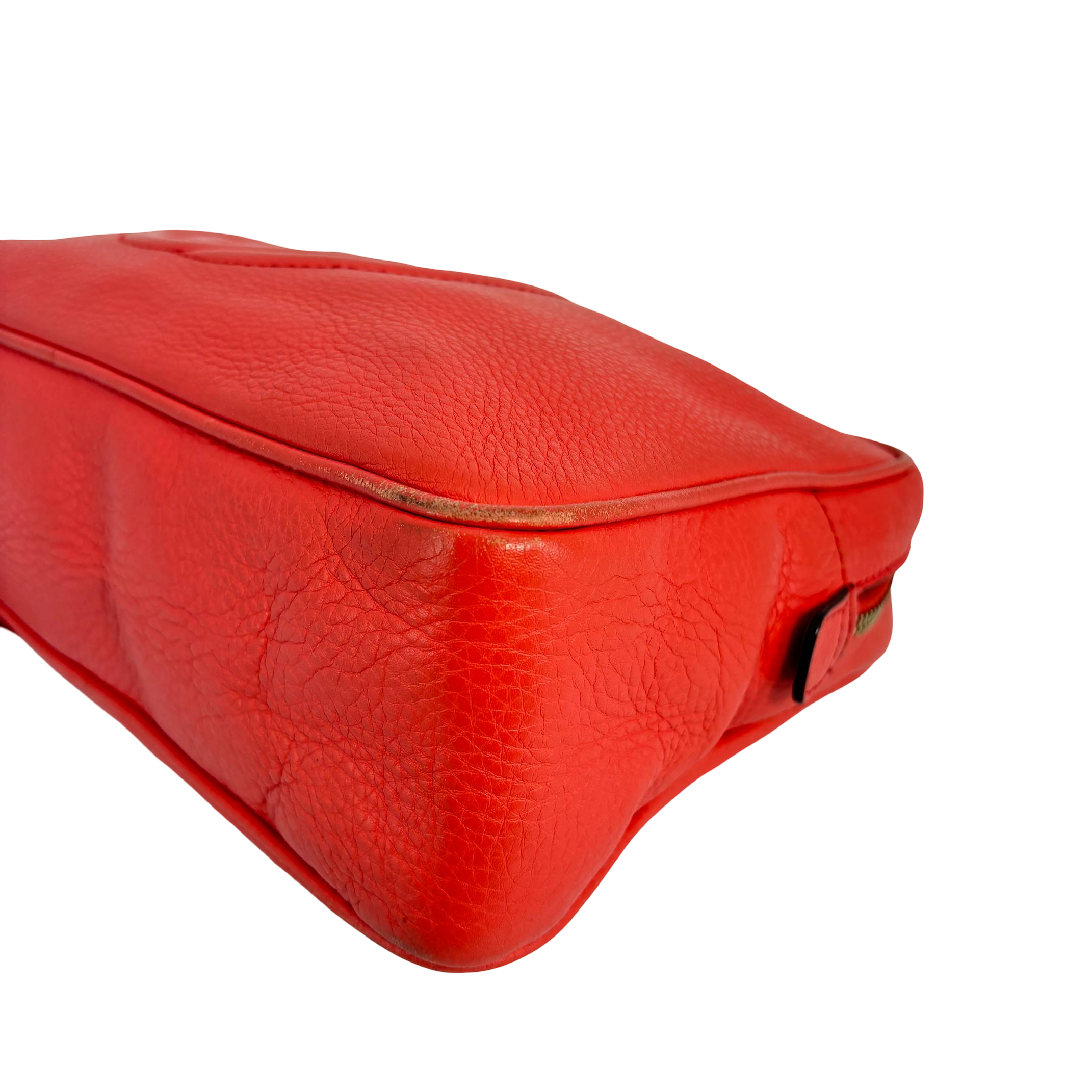 Gucci Soho Interlocking Chain Bag Red Leather