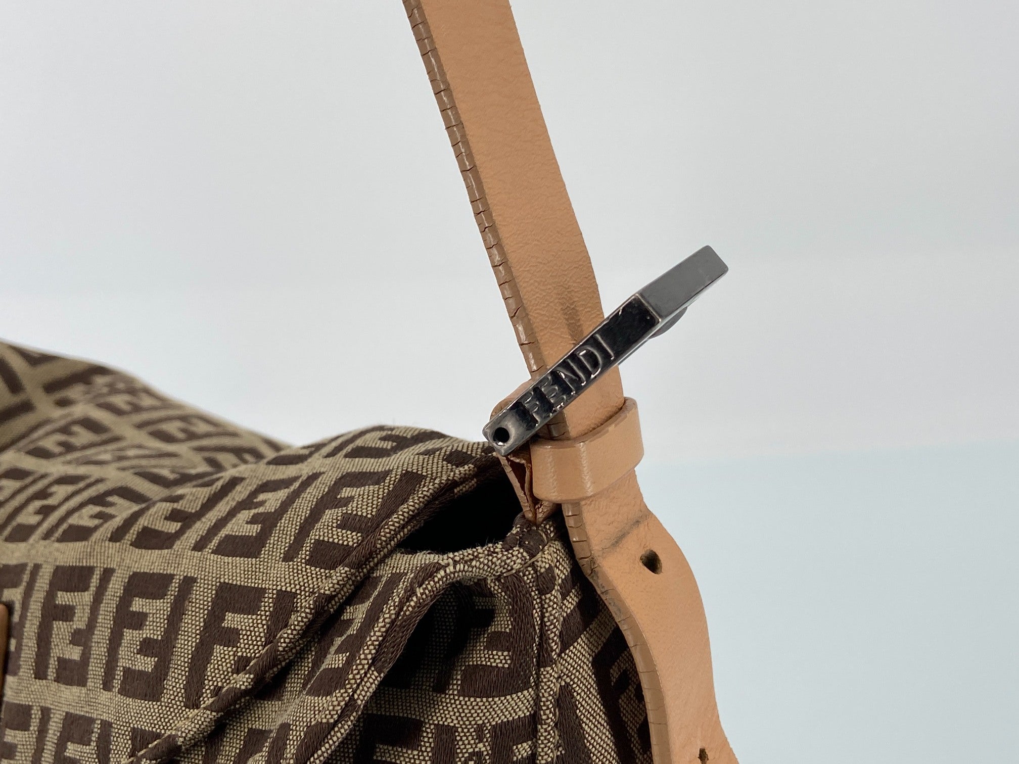 Fendi Mamma Baguette Bag Beige Zucchino Monogram