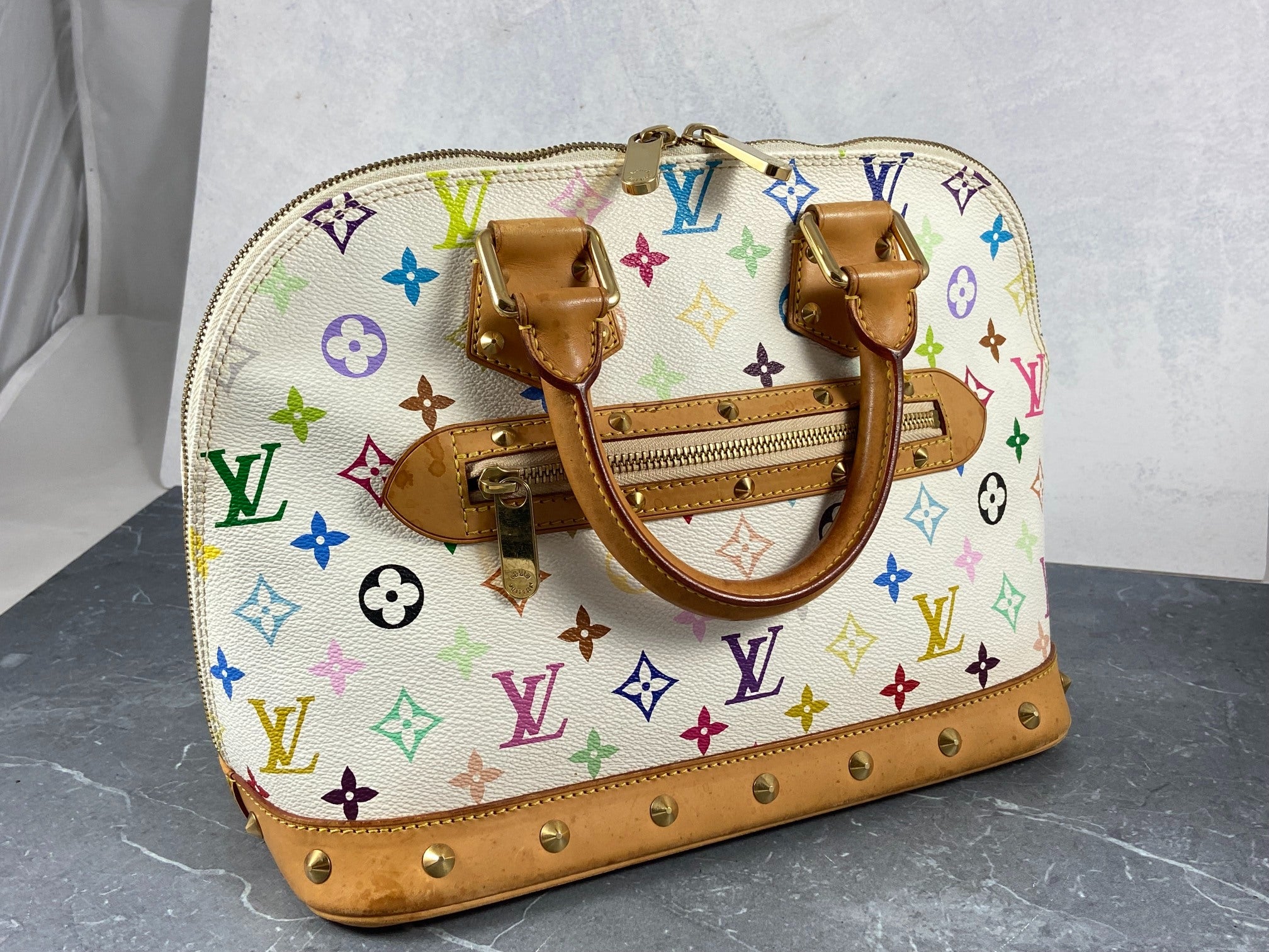 Louis Vuitton Takashi Murakami Alma PM Multicolor White