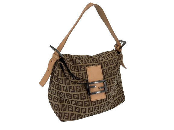 Fendi Mamma Baguette Bag Beige Zucchino Monogram