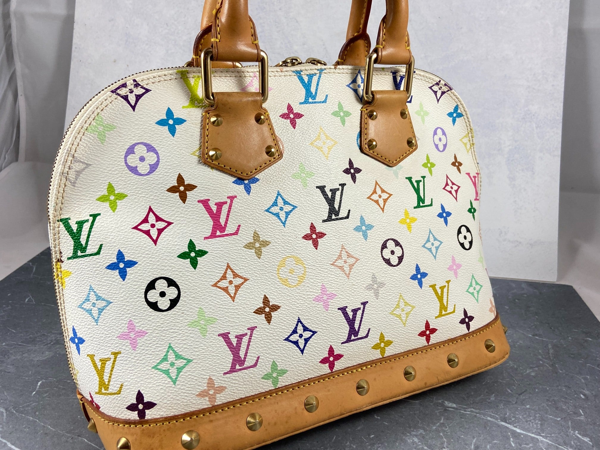 Louis Vuitton Takashi Murakami Alma PM Multicolor White