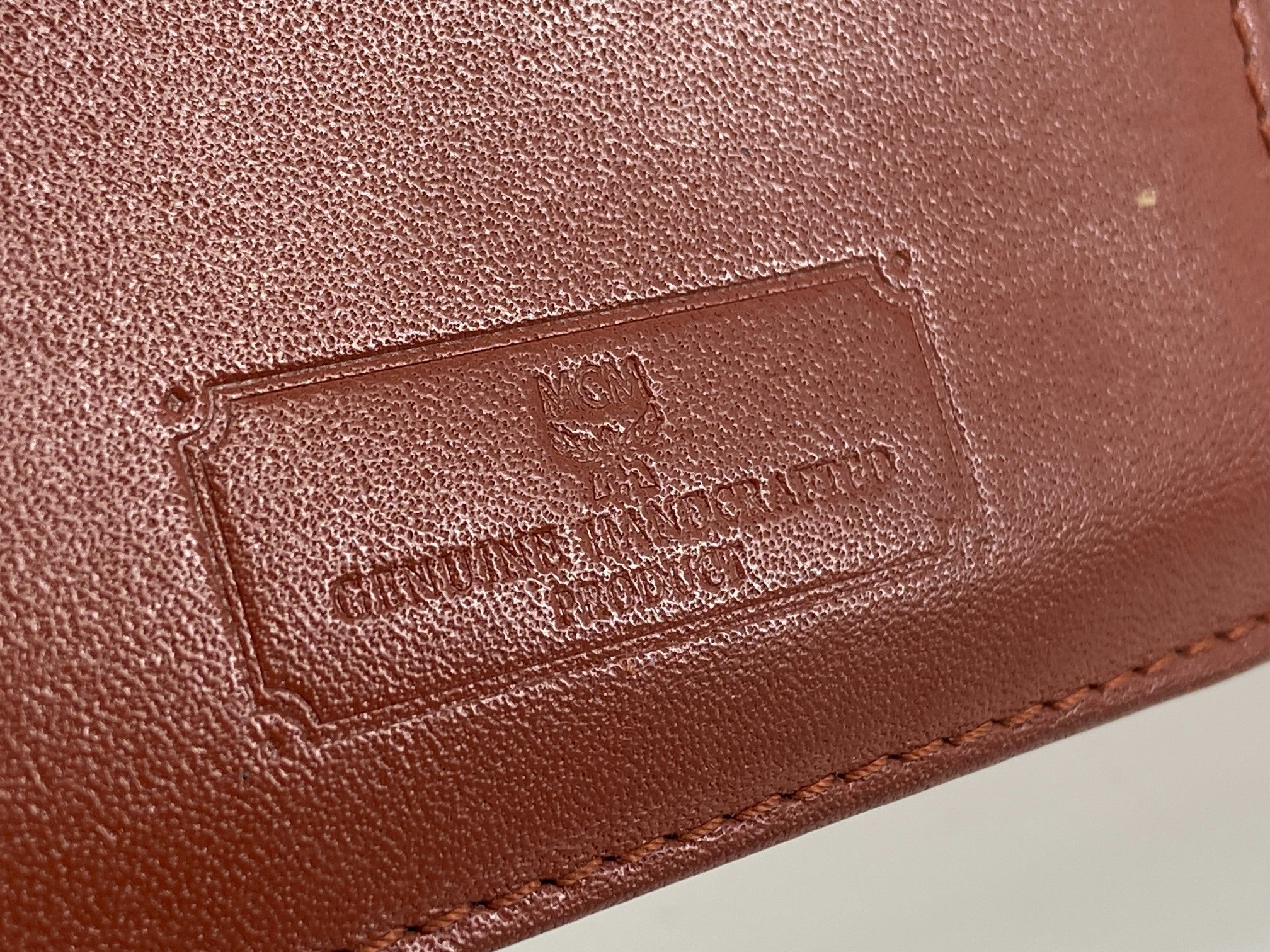 MCM Bifold Wallet Visetos Cognac Monogram