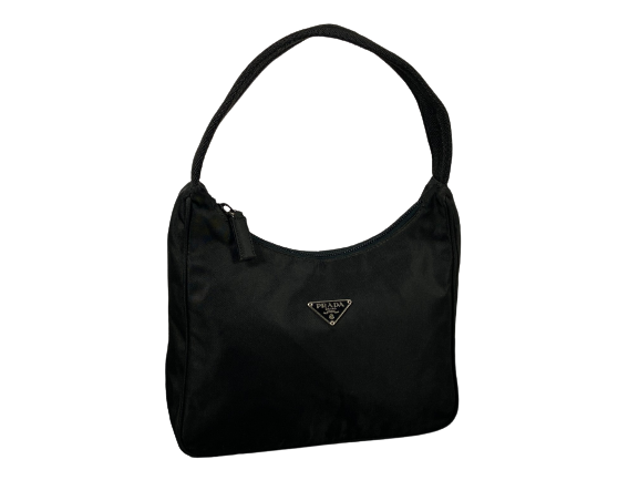 Prada Tessuto Hobo Mini Bag / Pochette Black