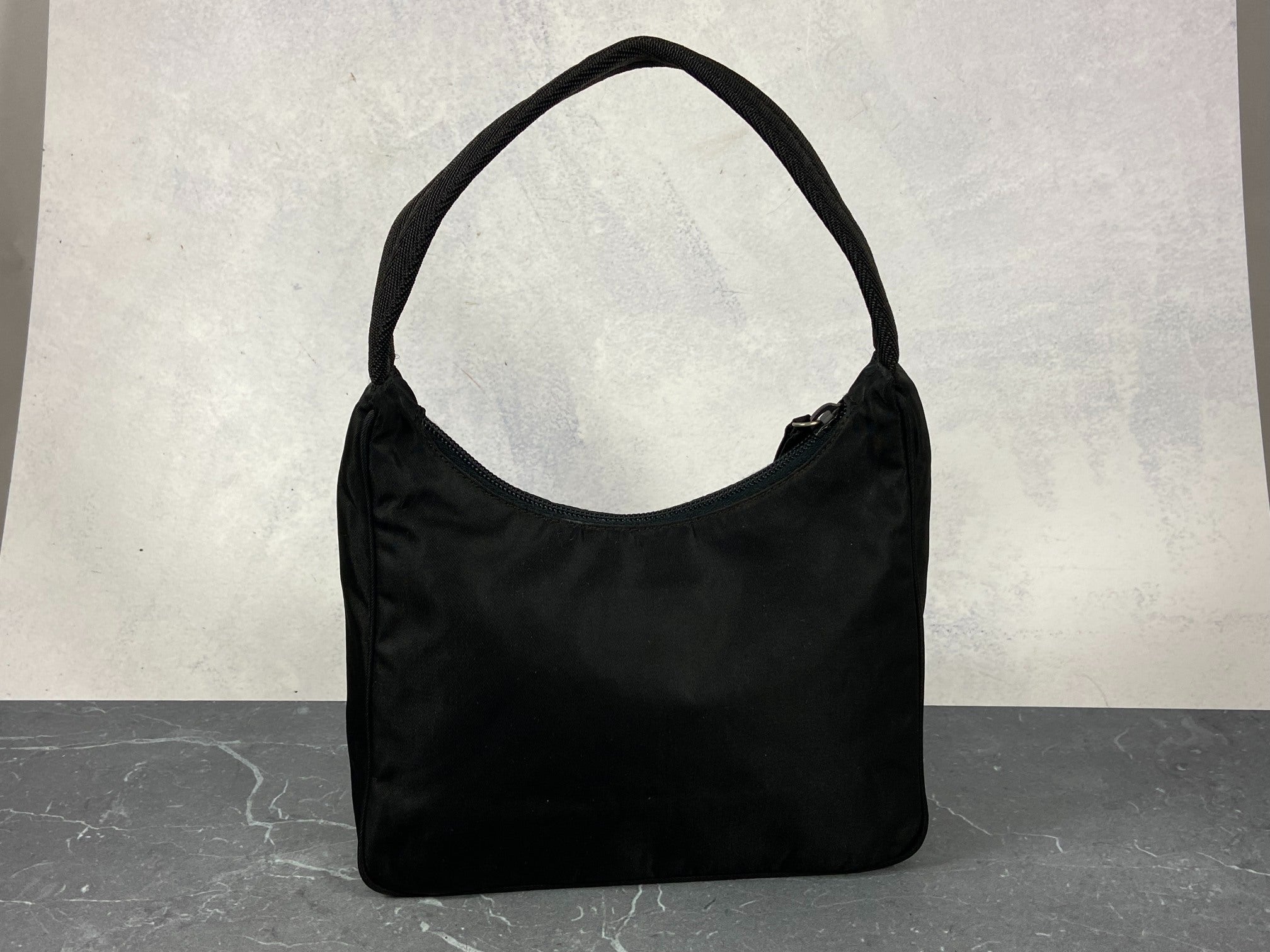 Prada Tessuto Hobo Mini Bag / Pochette Black