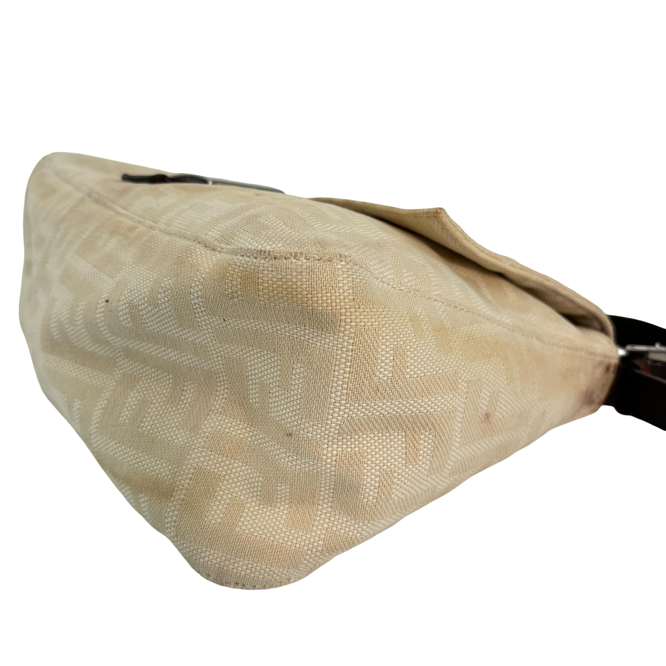 Fendi Mamma Baguette Bag Beige Zucca Monogram