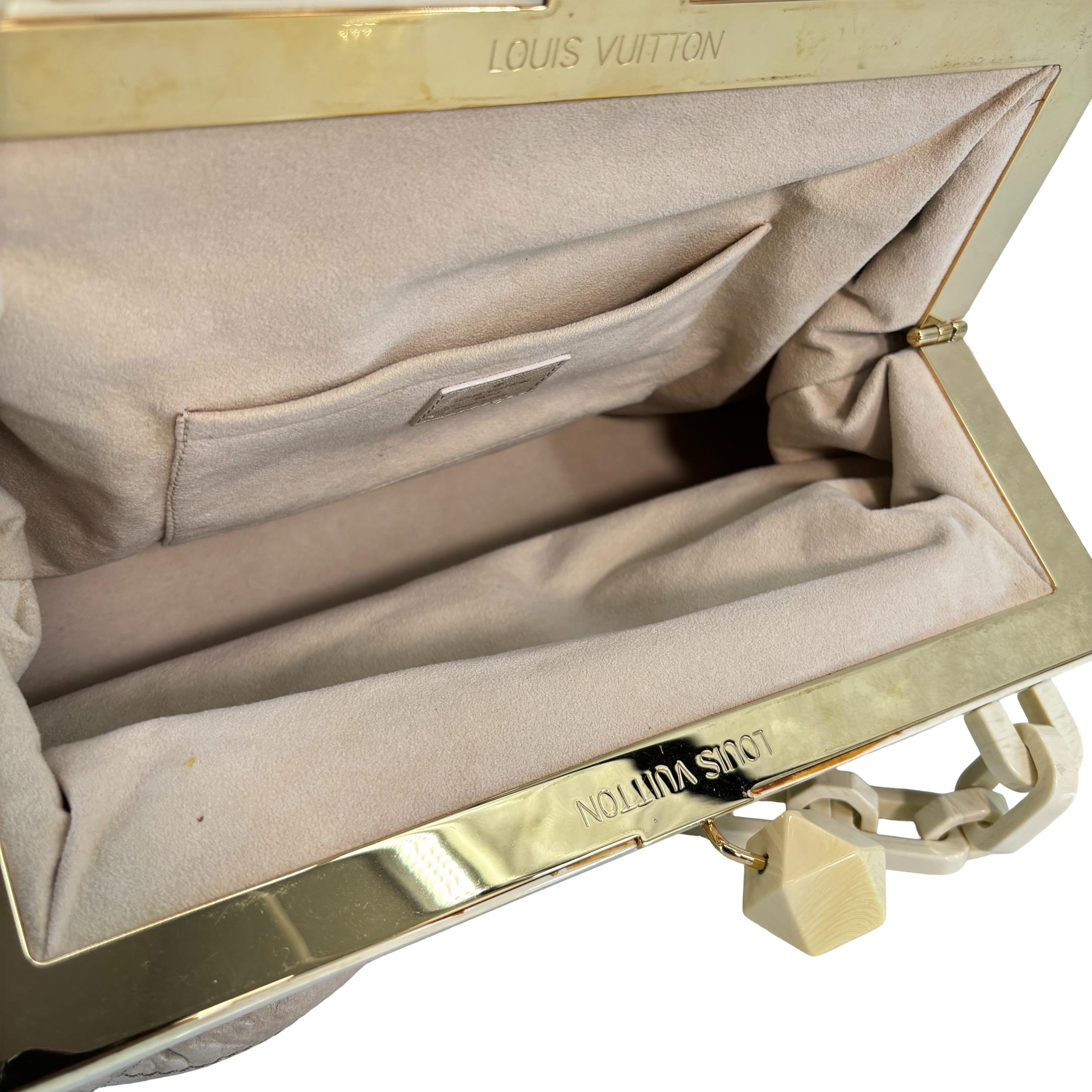 Louis Vuitton Olyme Nimbus Shoulder Bag Beige