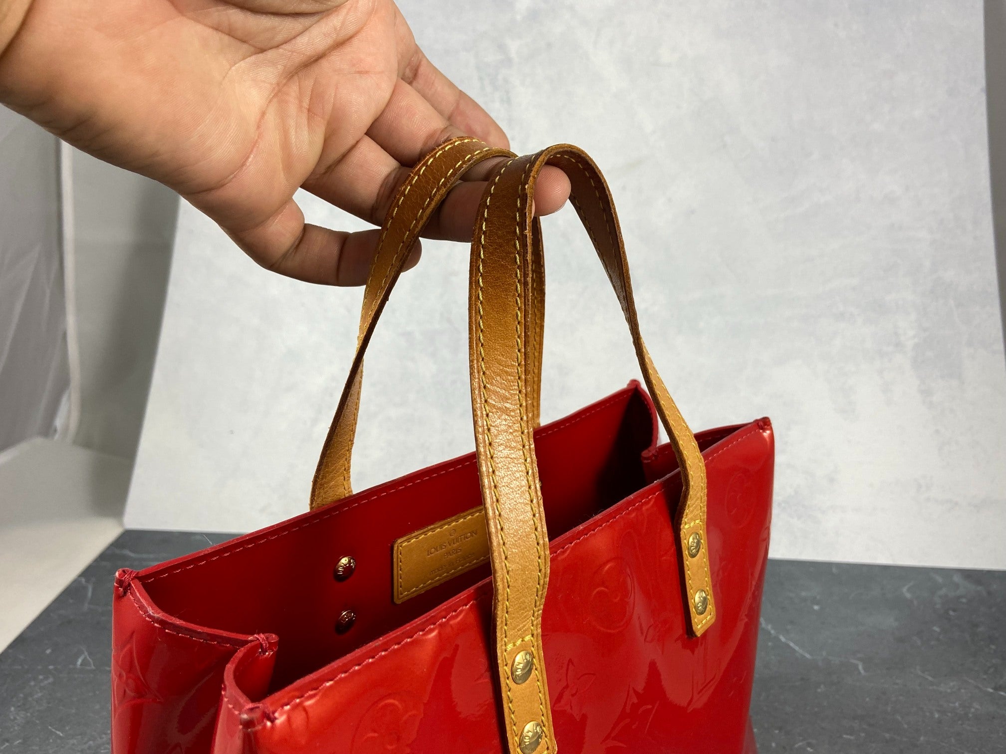 Louis Vuitton Reade PM Red Vernis Leather