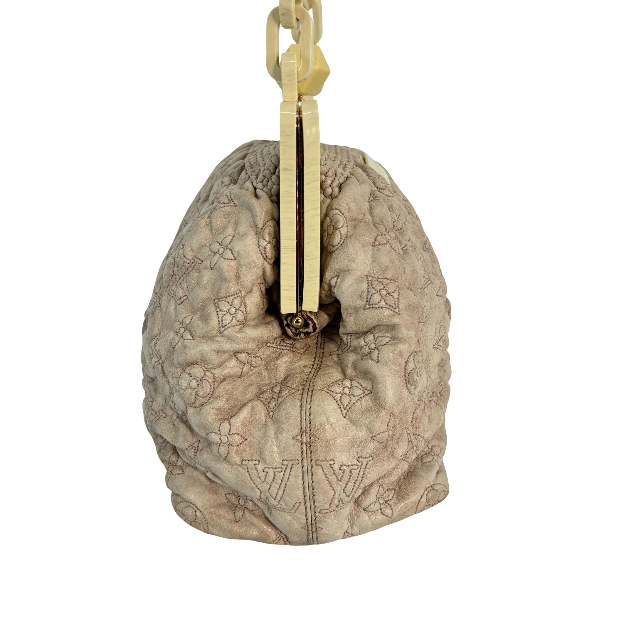 Louis Vuitton Olyme Nimbus Shoulder Bag Beige