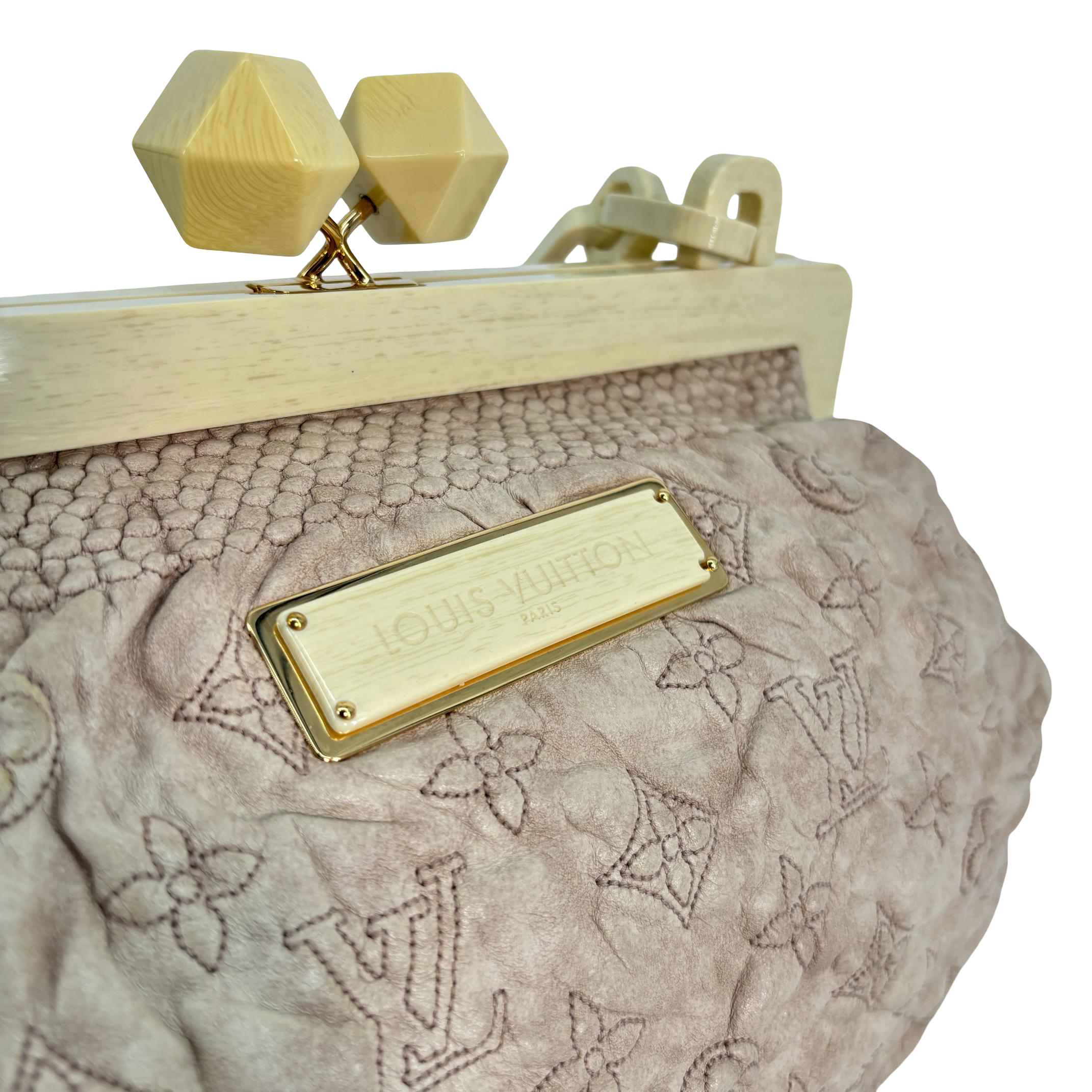 Louis Vuitton Olyme Nimbus Shoulder Bag Beige