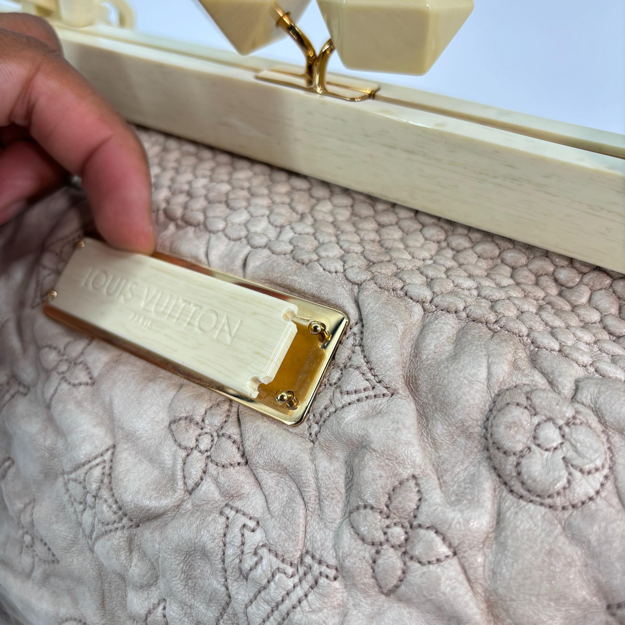 Louis Vuitton Olyme Nimbus Shoulder Bag Beige