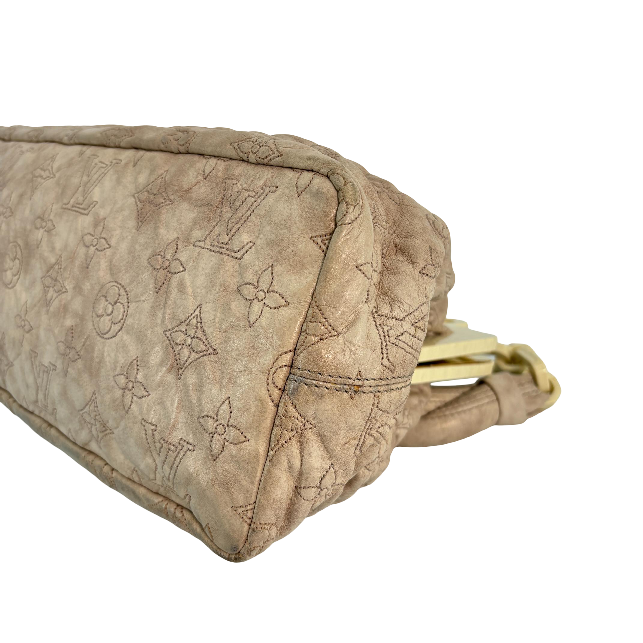 Louis Vuitton Olyme Nimbus Shoulder Bag Beige