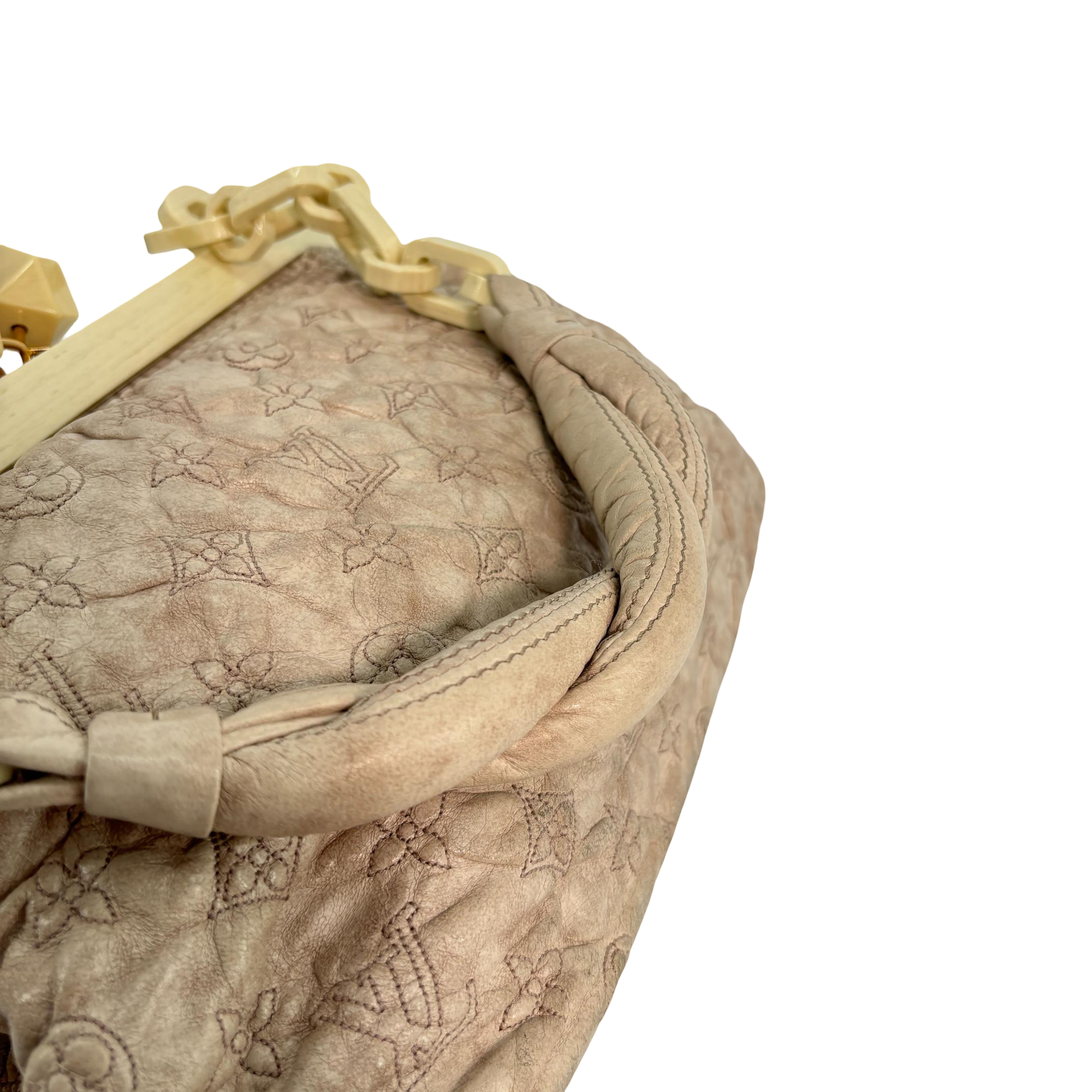 Louis Vuitton Olyme Nimbus Shoulder Bag Beige