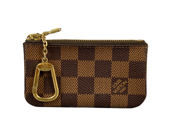Louis Vuitton Pochette Cles Key Pouch Damier Ebene Canvas