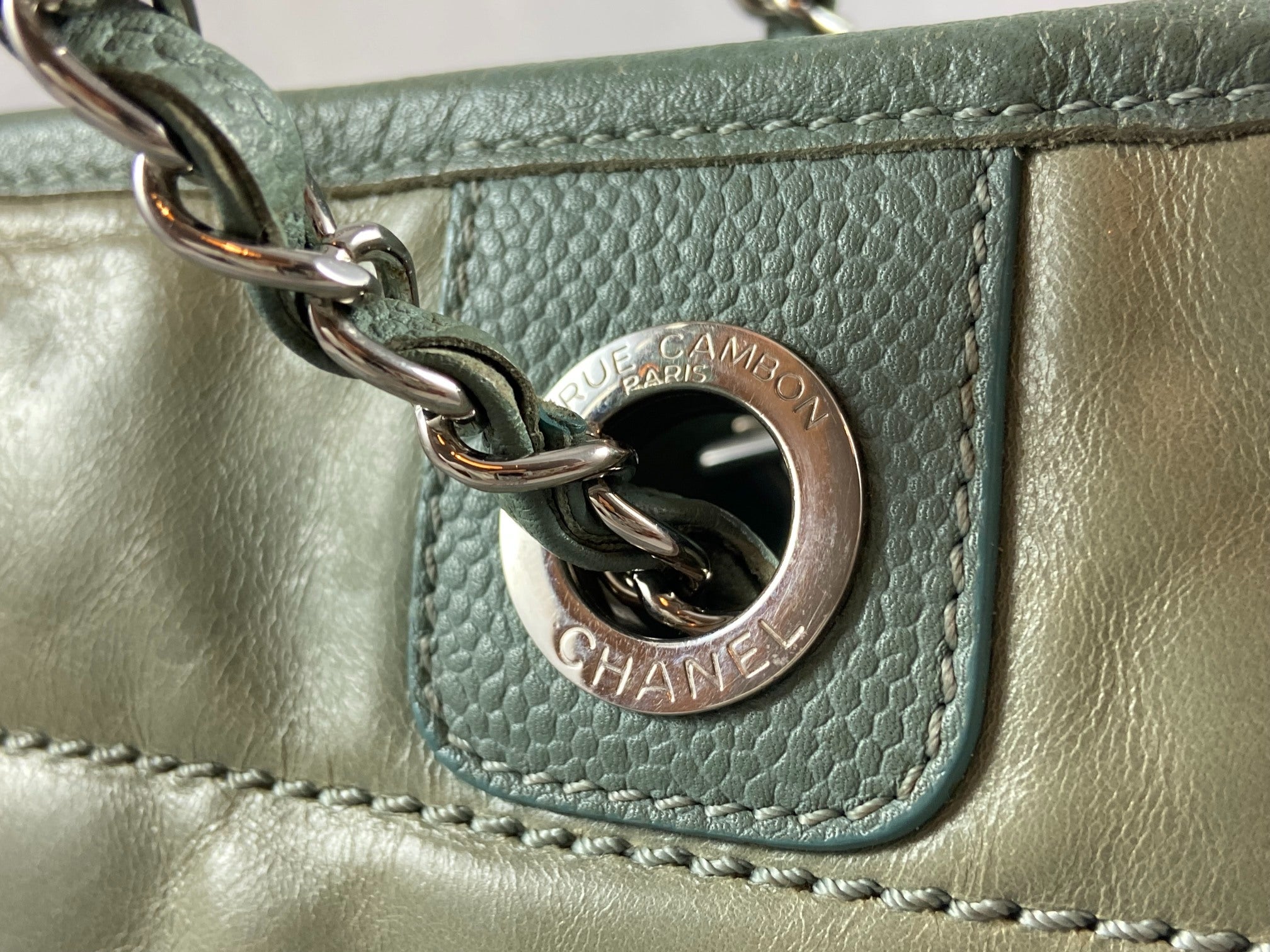 Chanel Deauville Hand / Tote Bag Black Leather