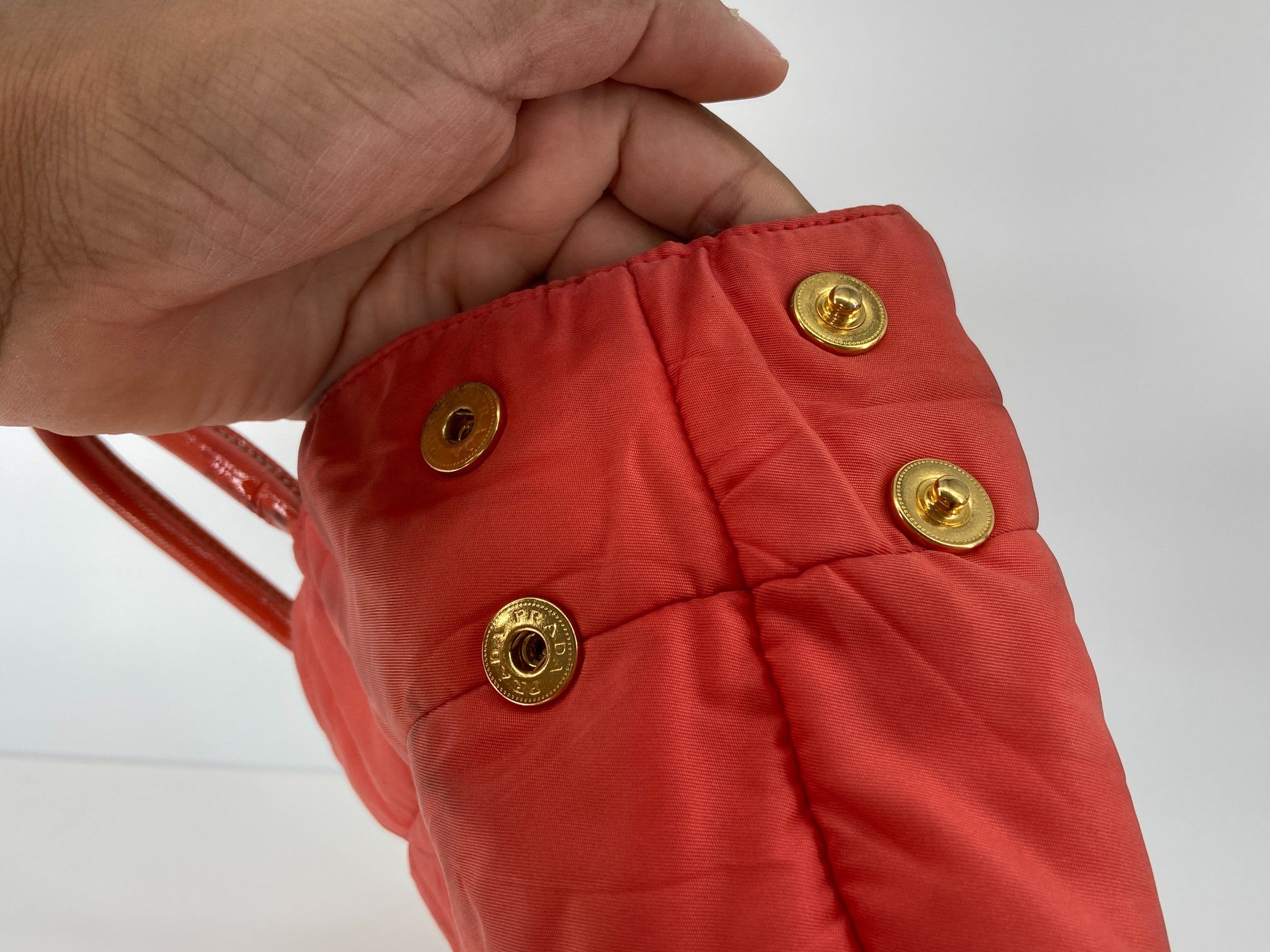 Prada Tessuto Quilted Nylon Hand / Tote Bag Pink