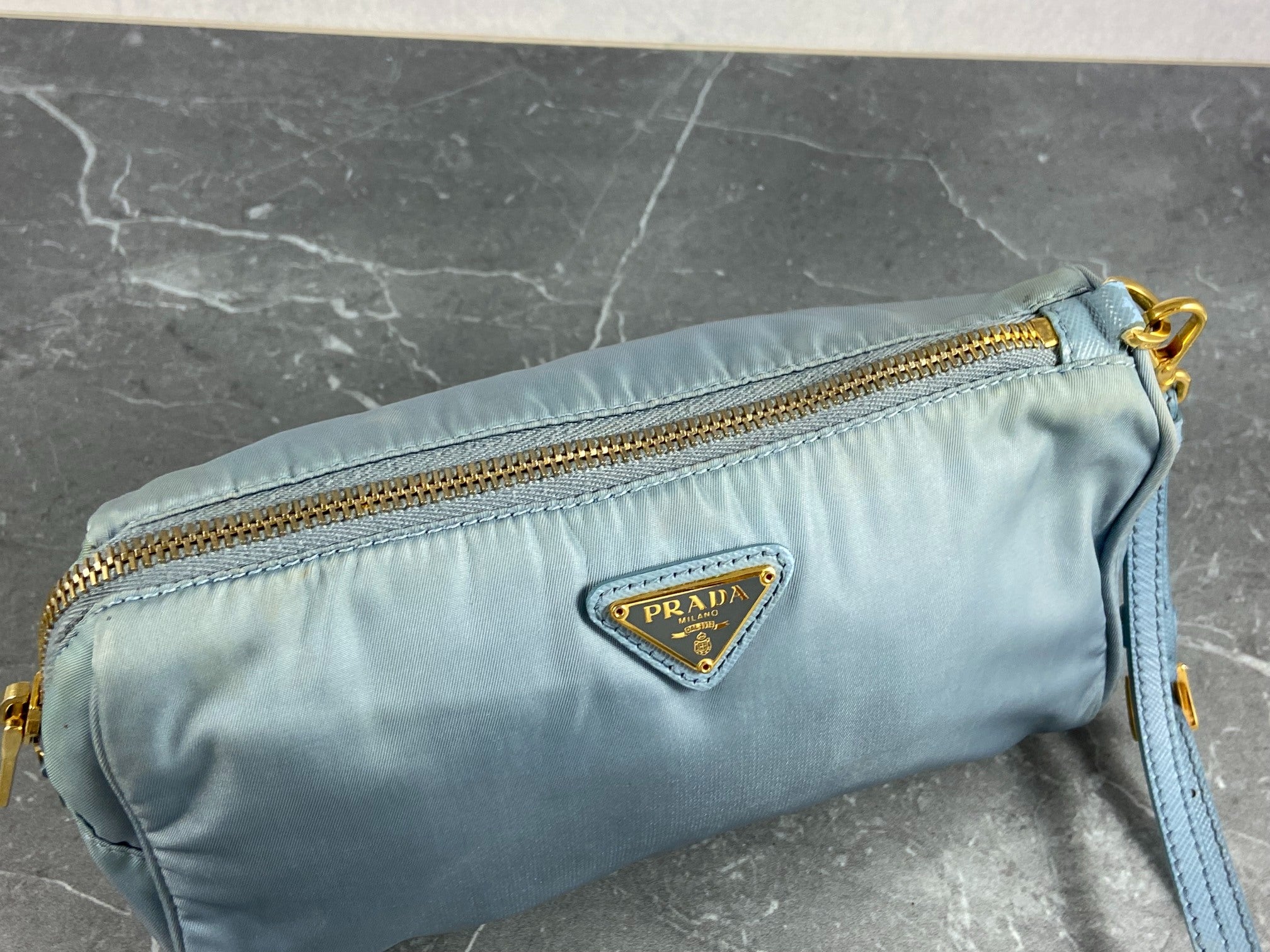 Prada 1N1866 Tessuto Nylon Clutch / Pouch Pervinca