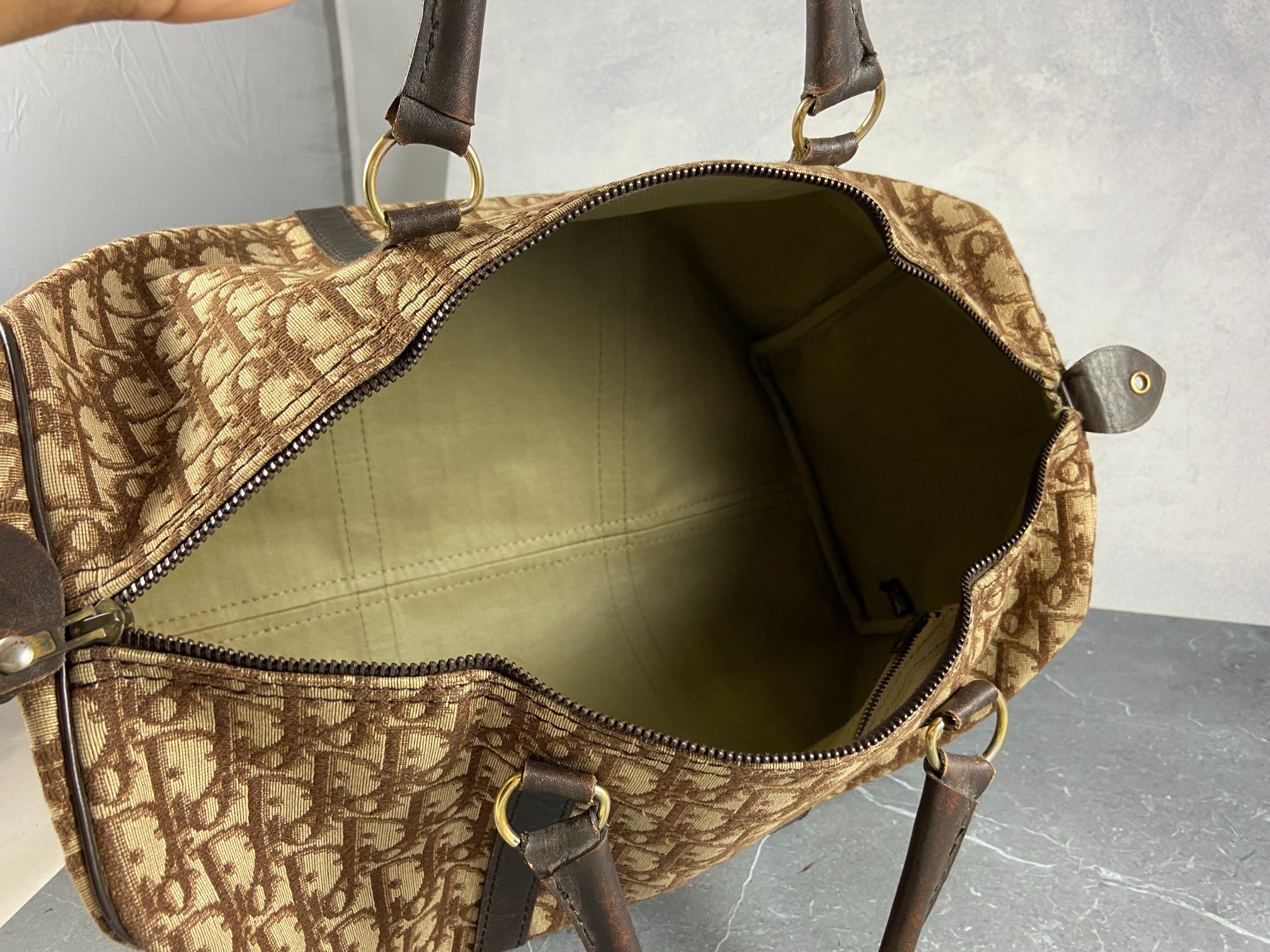 Christian Dior Boston / Duffle Bag Brown Trotter Monogram