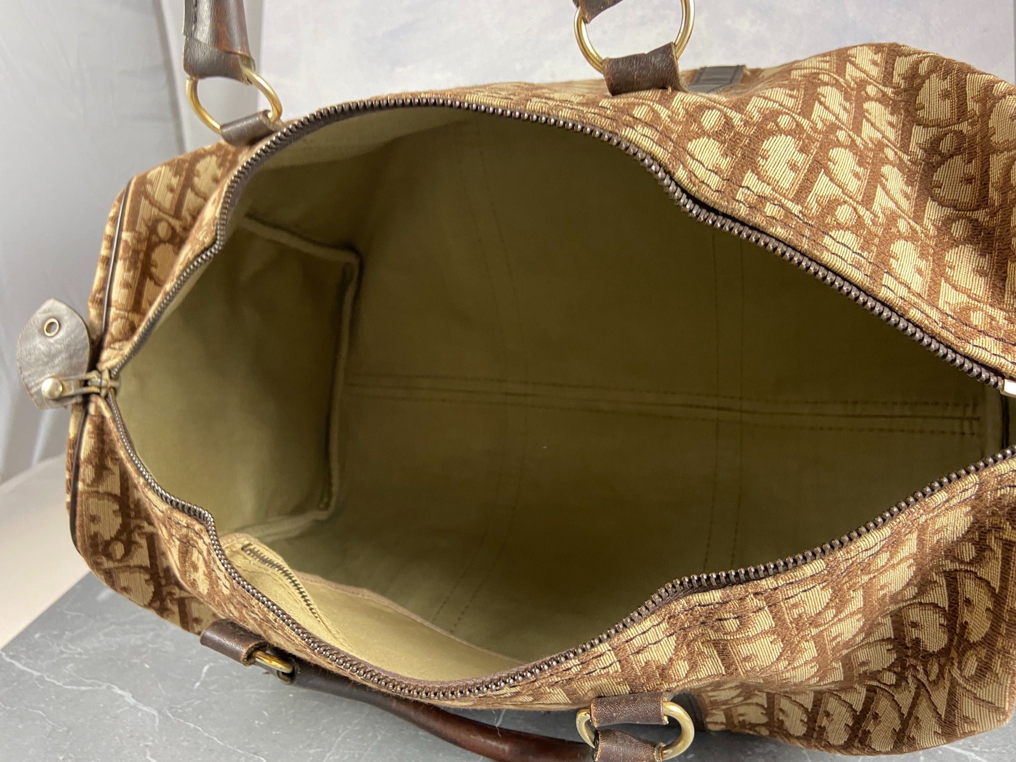 Christian Dior Boston / Duffle Bag Brown Trotter Monogram