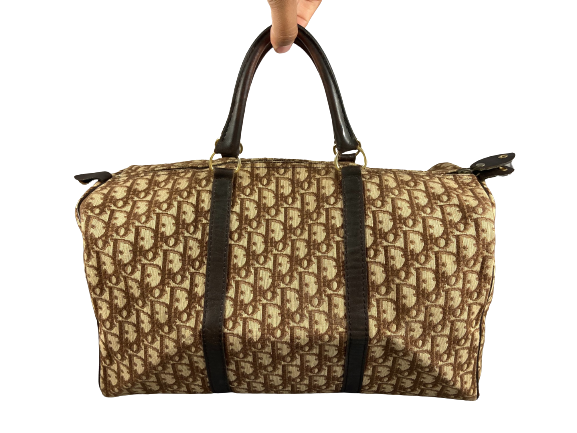 Christian Dior Boston / Duffle Bag Brown Trotter Monogram