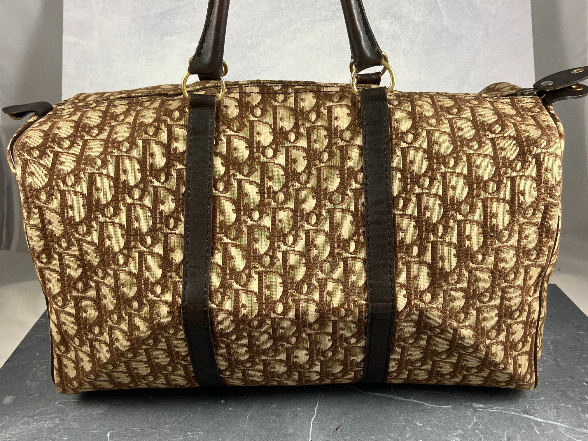 Christian Dior Boston / Duffle Bag Brown Trotter Monogram
