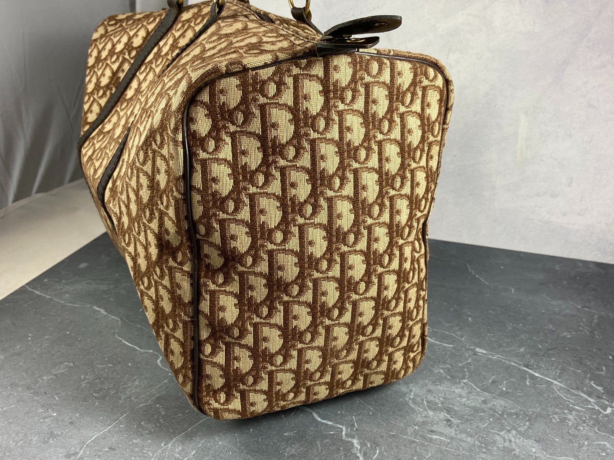 Christian Dior Boston / Duffle Bag Brown Trotter Monogram