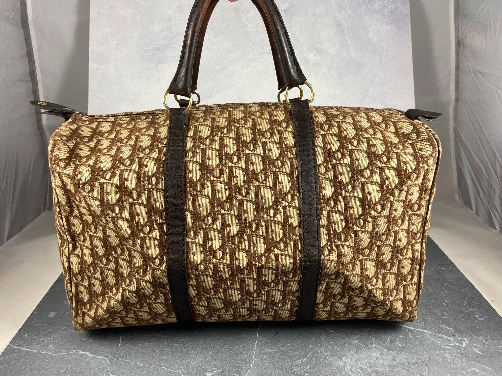 Christian Dior Boston / Duffle Bag Brown Trotter Monogram