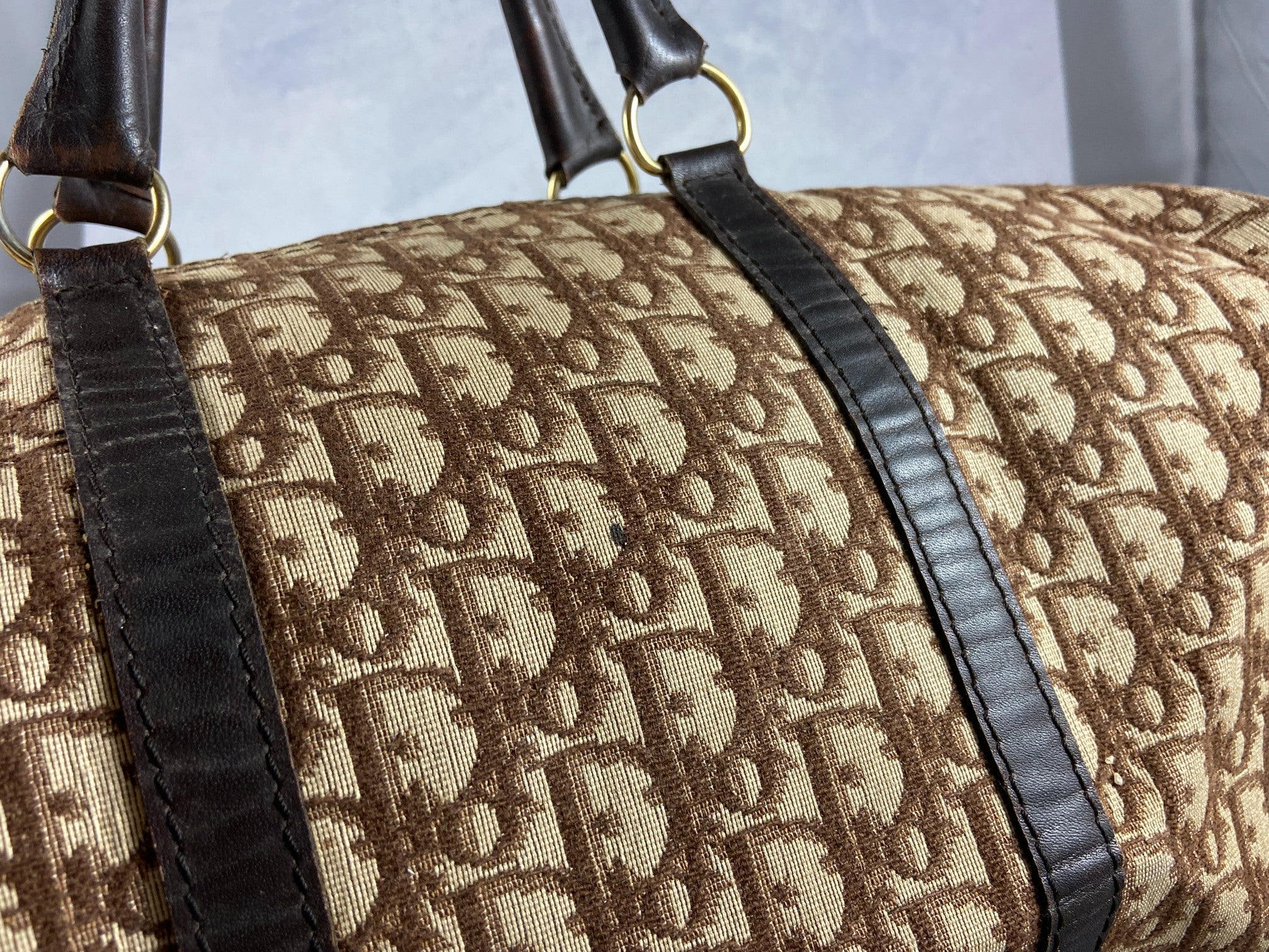 Christian Dior Boston / Duffle Bag Brown Trotter Monogram