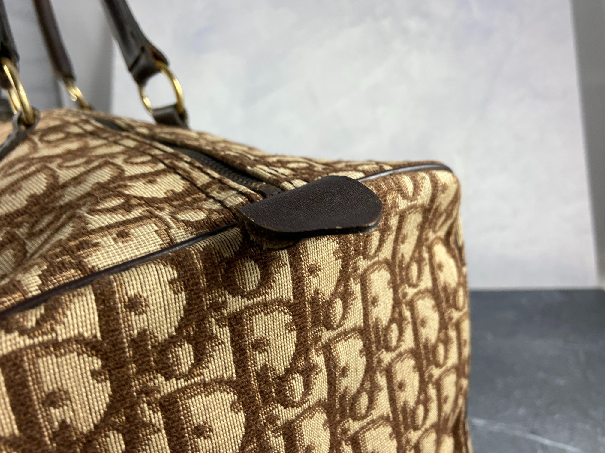 Christian Dior Boston / Duffle Bag Brown Trotter Monogram