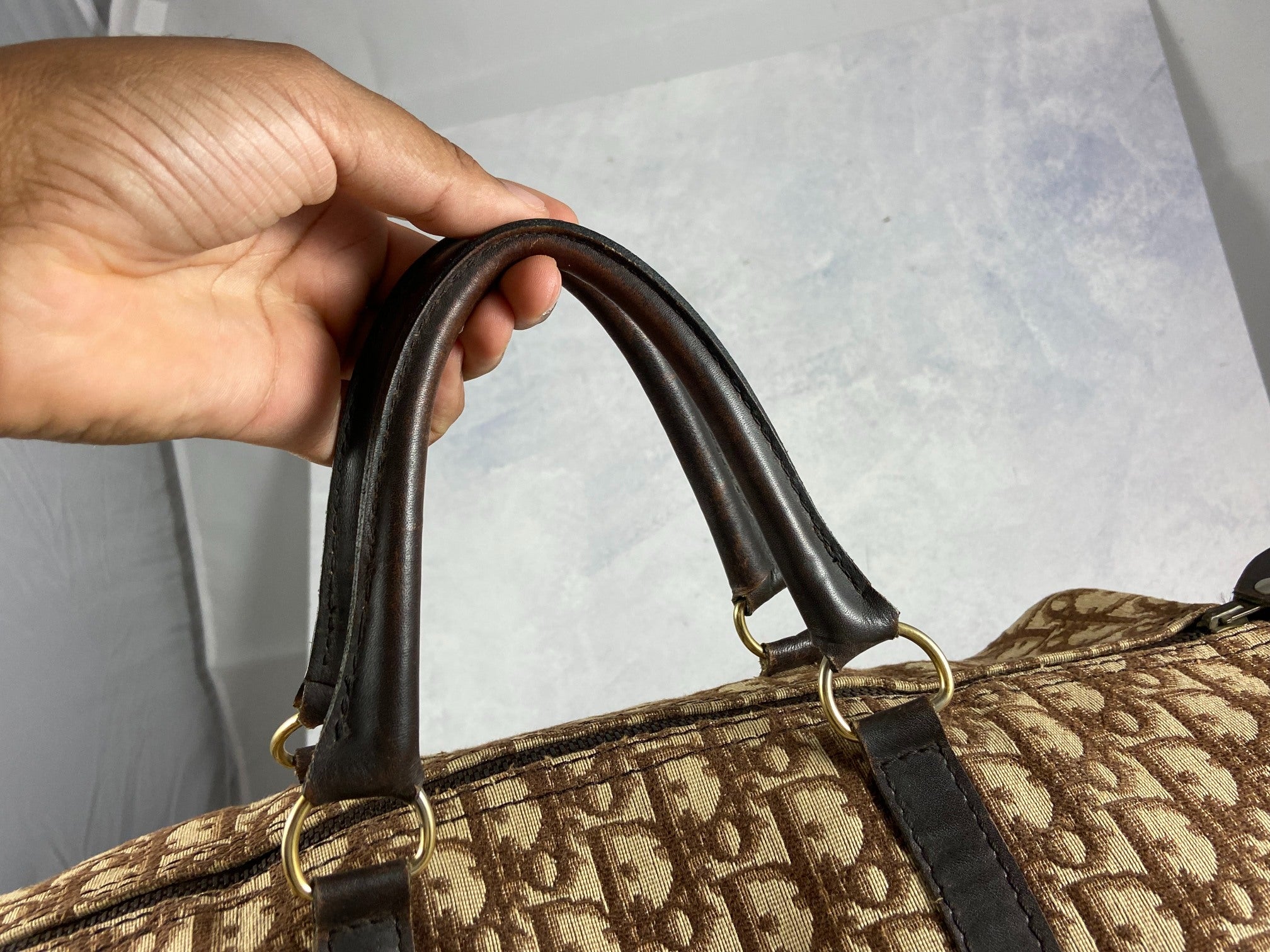 Christian Dior Boston / Duffle Bag Brown Trotter Monogram