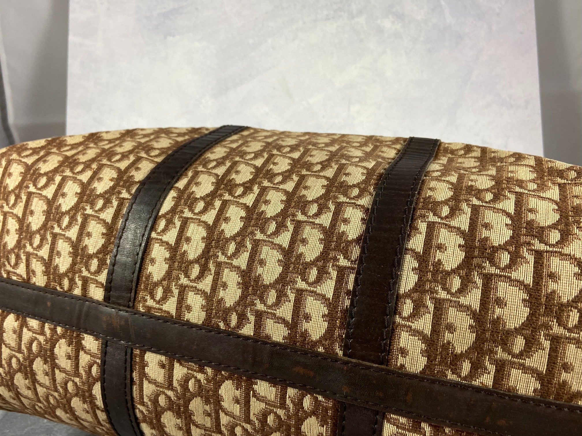 Christian Dior Boston / Duffle Bag Brown Trotter Monogram