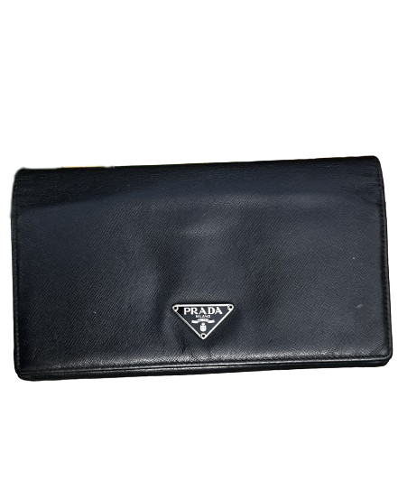 Prada Saffiano Leather Wallet Black
