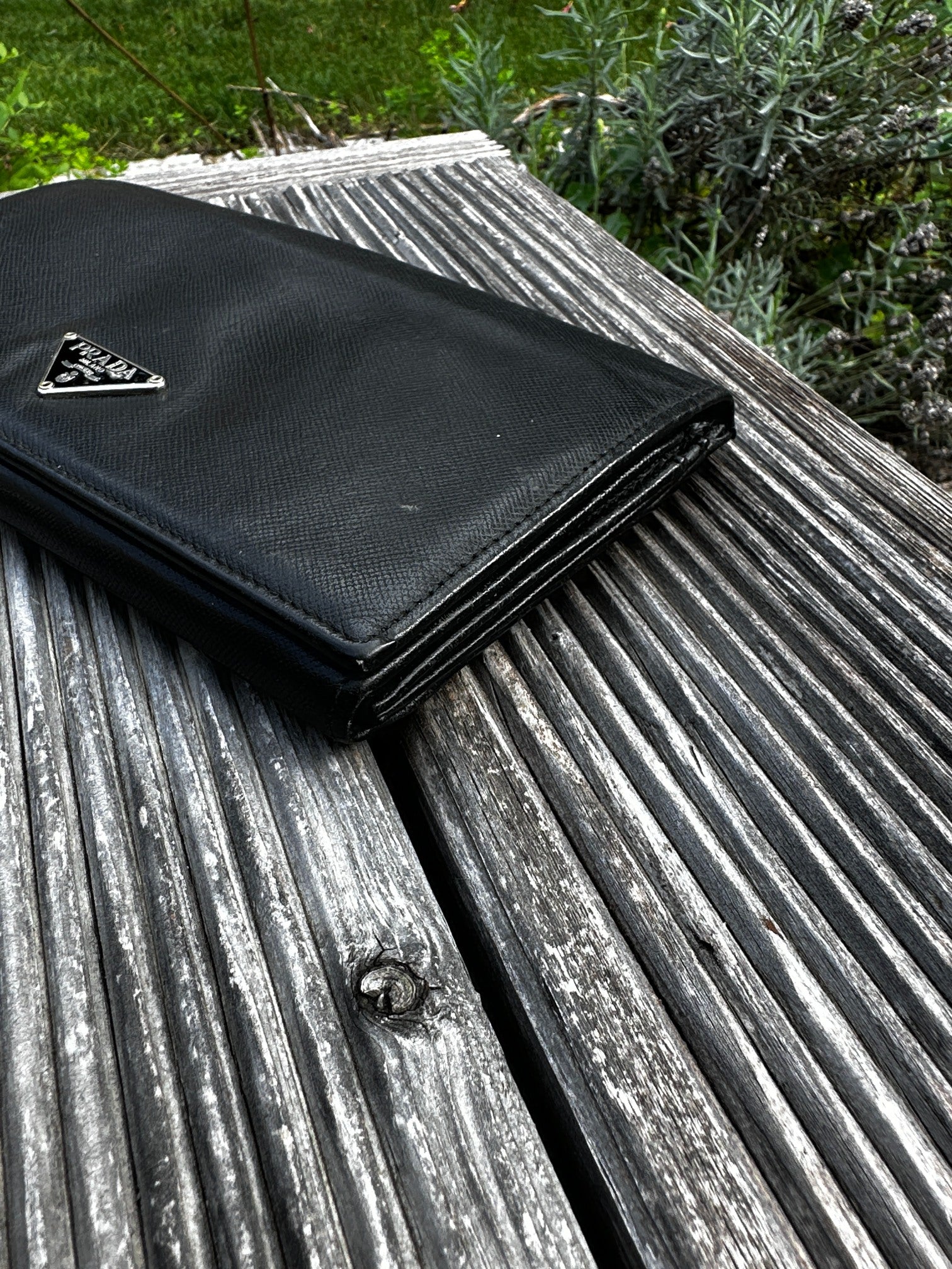 Prada Saffiano Leather Wallet Black