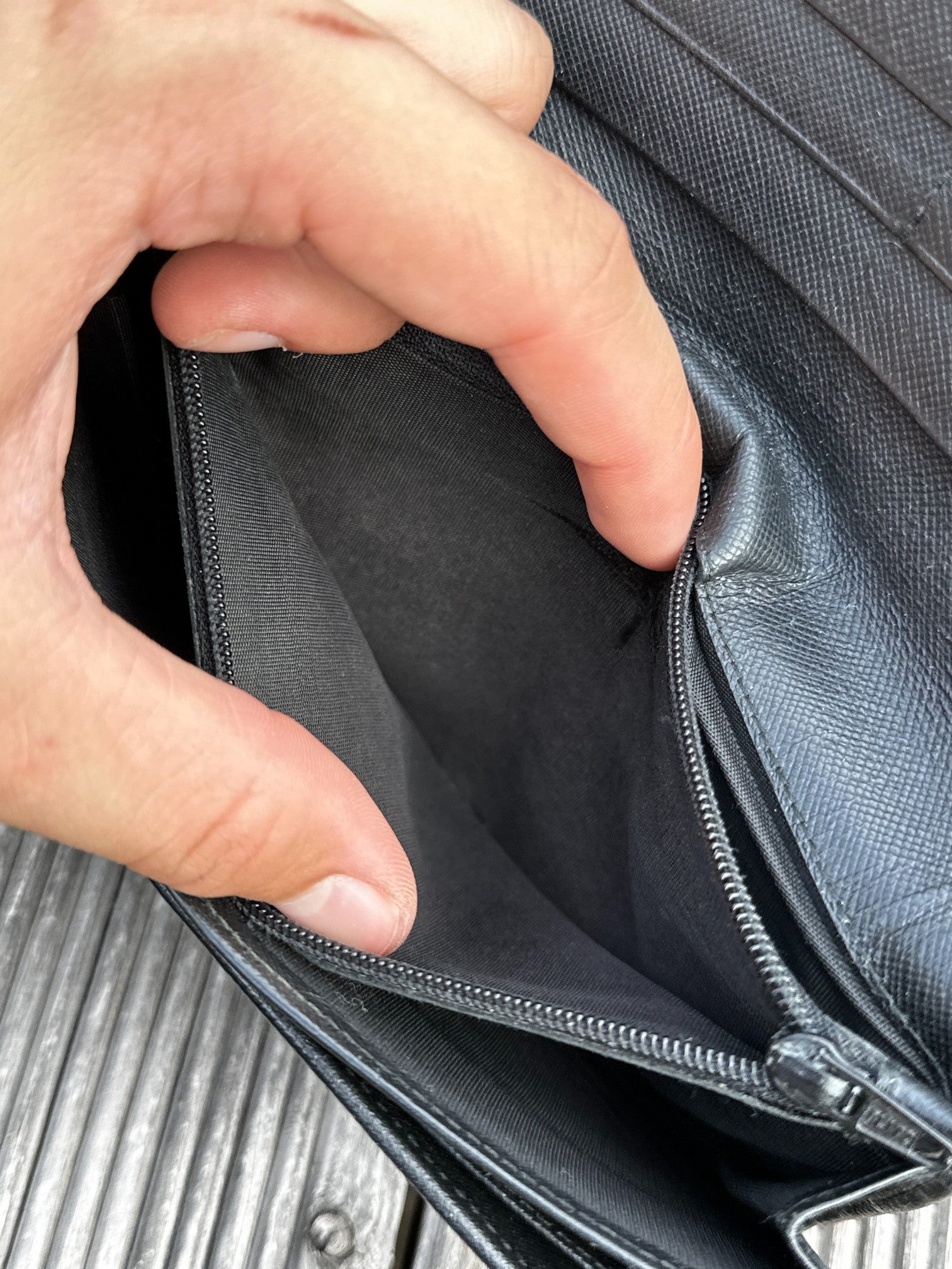 Prada Saffiano Leather Wallet Black