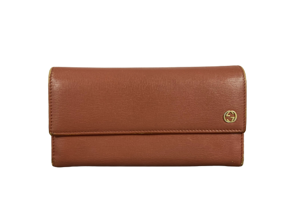 Gucci Long Wallet Light Red Leather