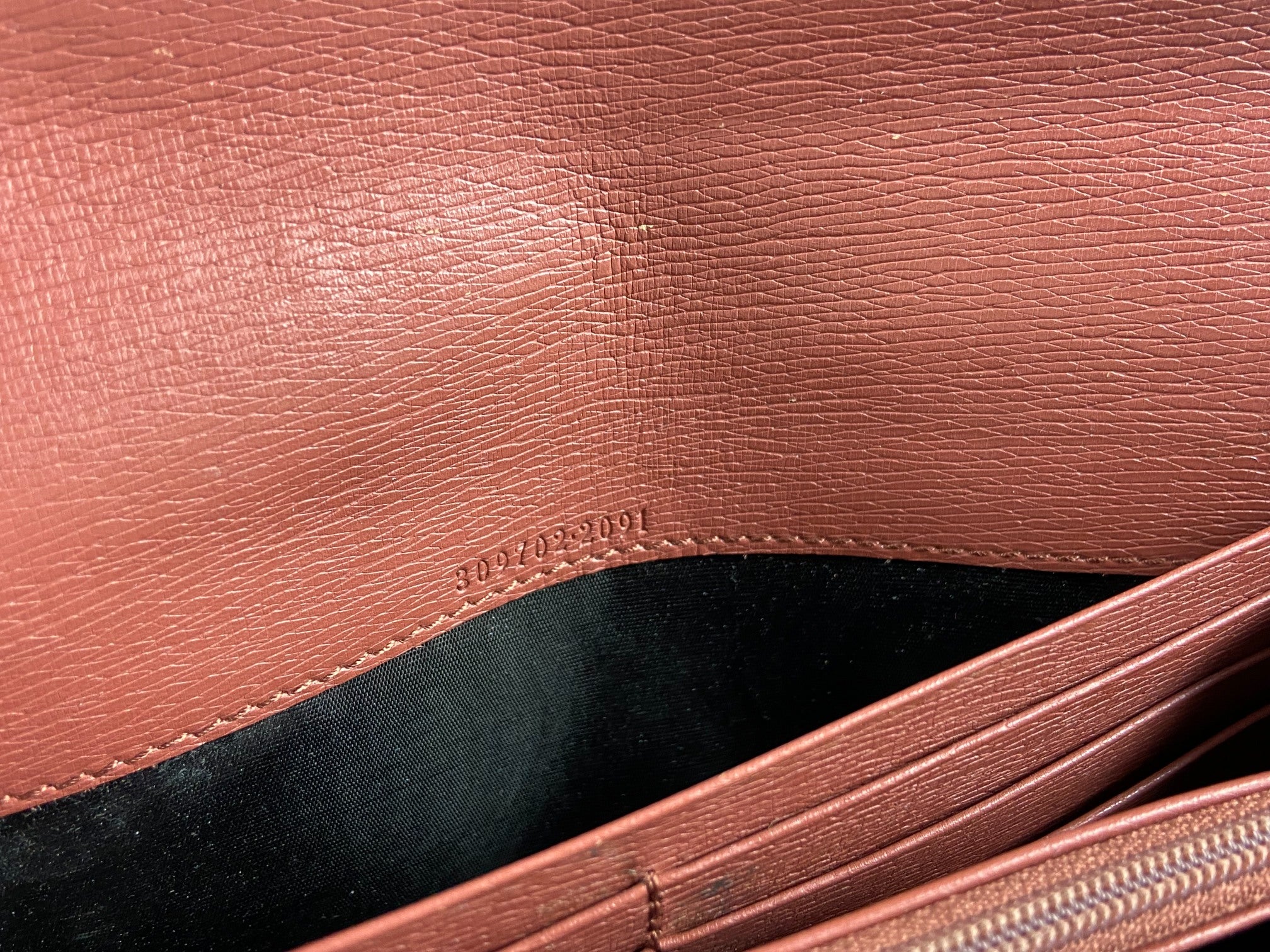 Gucci Long Wallet Light Red Leather