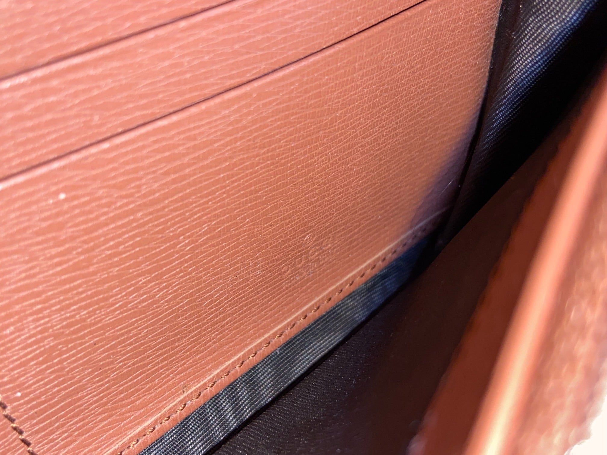 Gucci Long Wallet Light Red Leather