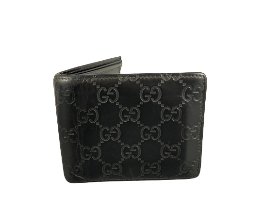 Gucci Bifold Wallet Black GG Monogram Leather